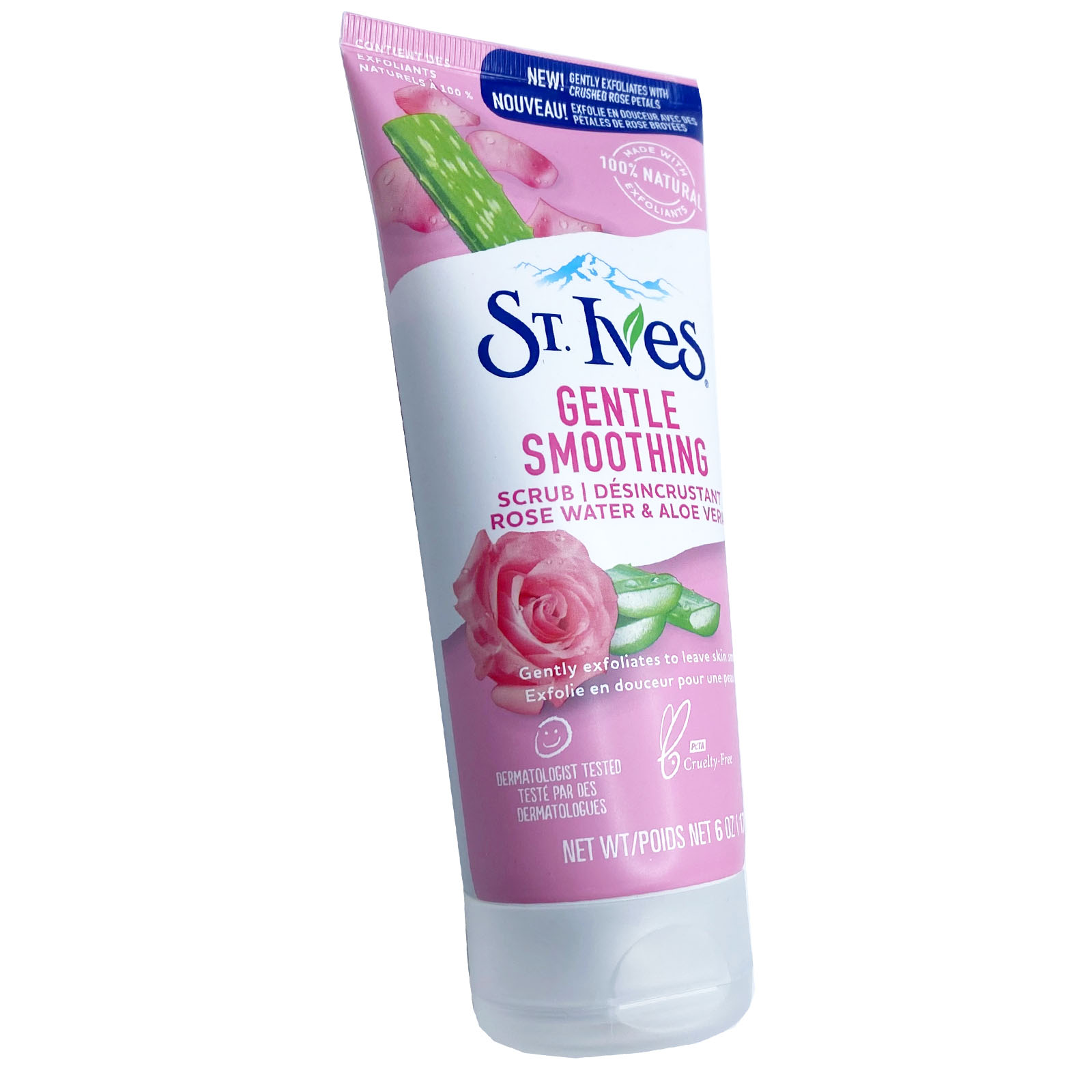 St. Ives Gentle Smoothing Rosewater and Aloe Vera Facial Scrub - 6oz