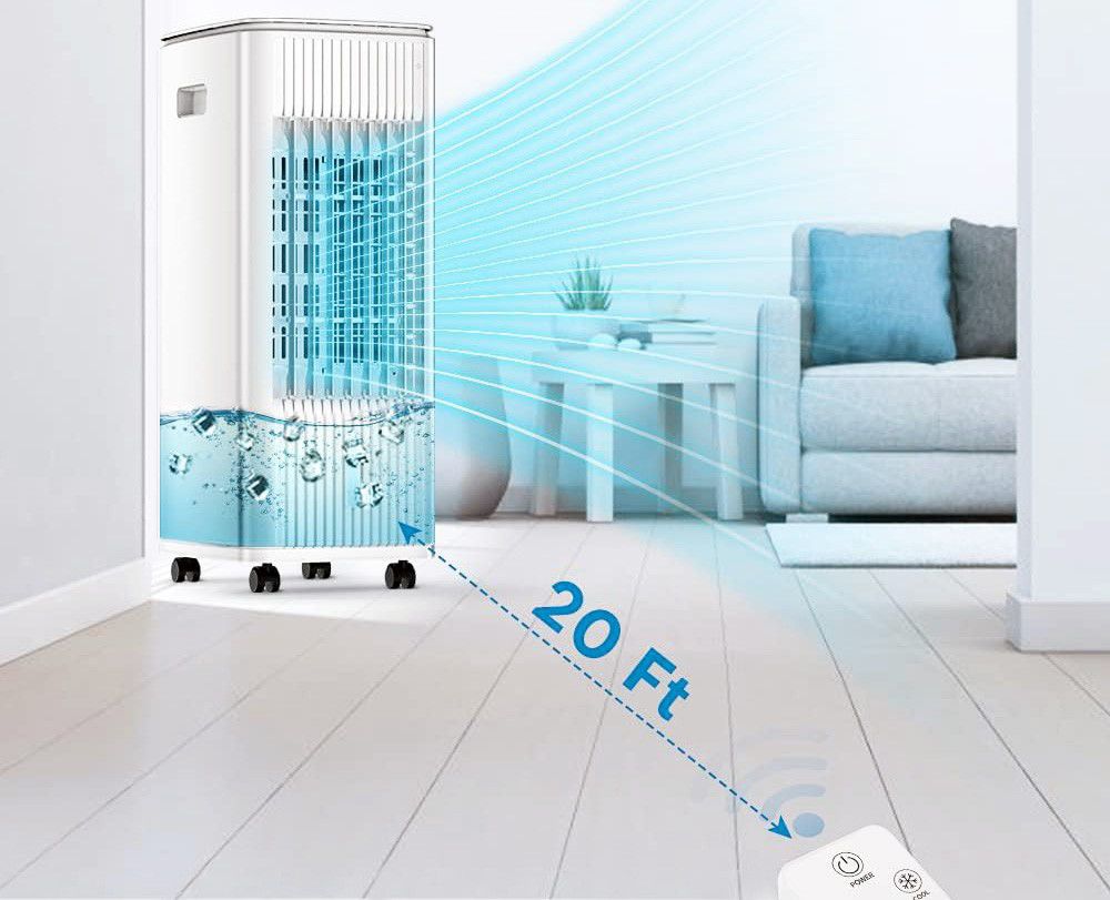 TEMEIKE 3-IN-1 Portable Air Conditioner, Evaporative Air Cooler