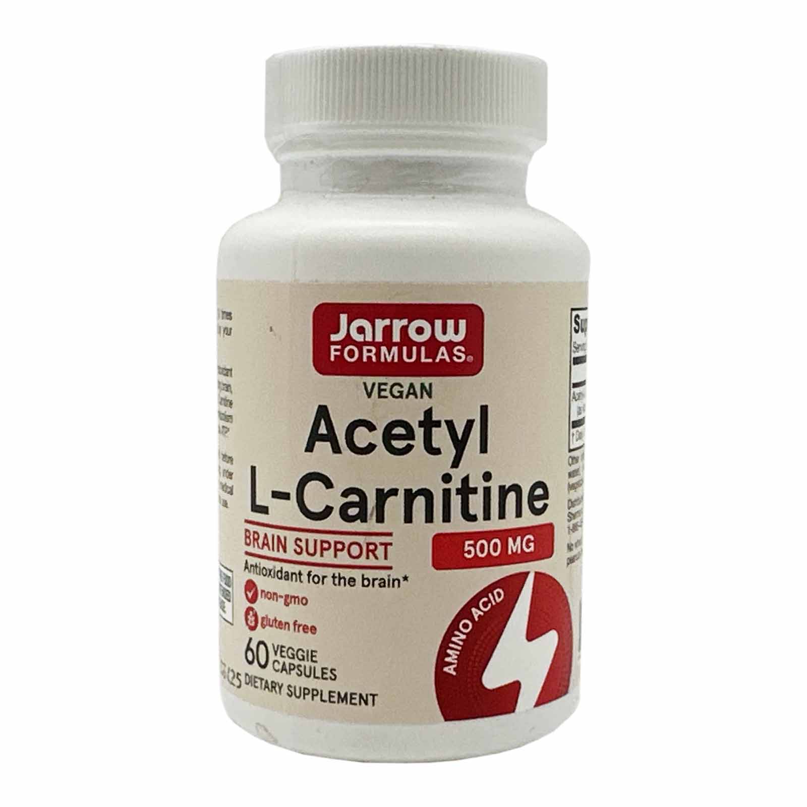 Jarrow Formulas Acetyl L-Carnitine, 500 mg, 60 Veggie Capsules