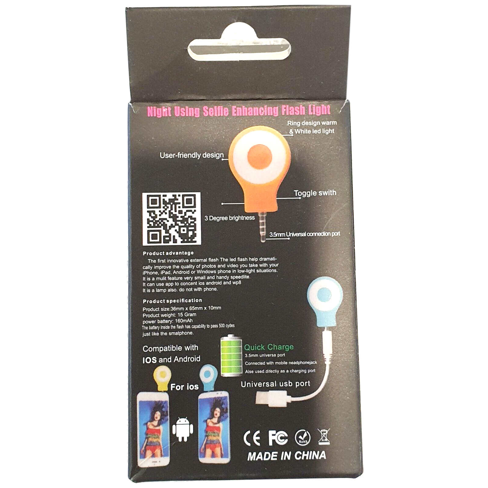 BOGO: Selfie Enhancing Flash Light External Self Control Autodyne (RK07)