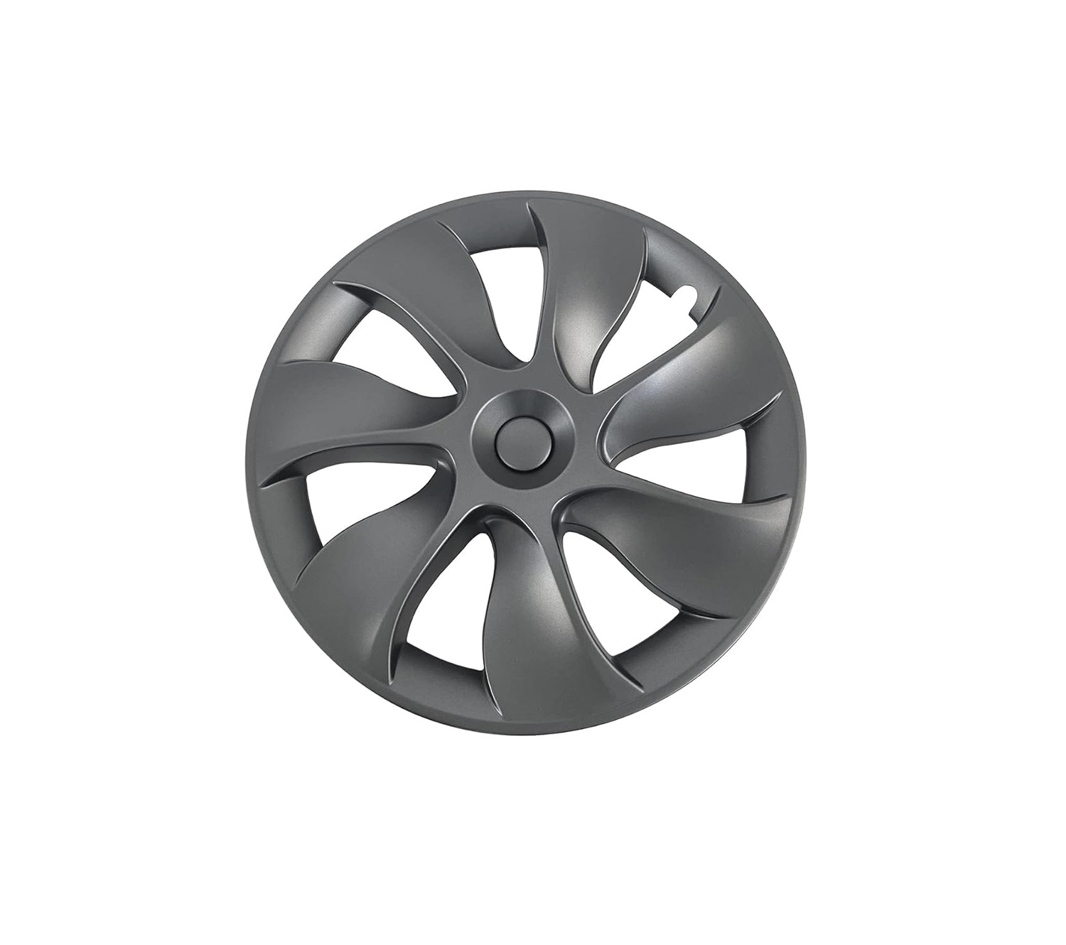 Terfulnel Wheel Covers/Hubcaps 19 Inch for 2019-2023 Tesla Model Y - 19 inch Swirl Style - Gunmetal Grey