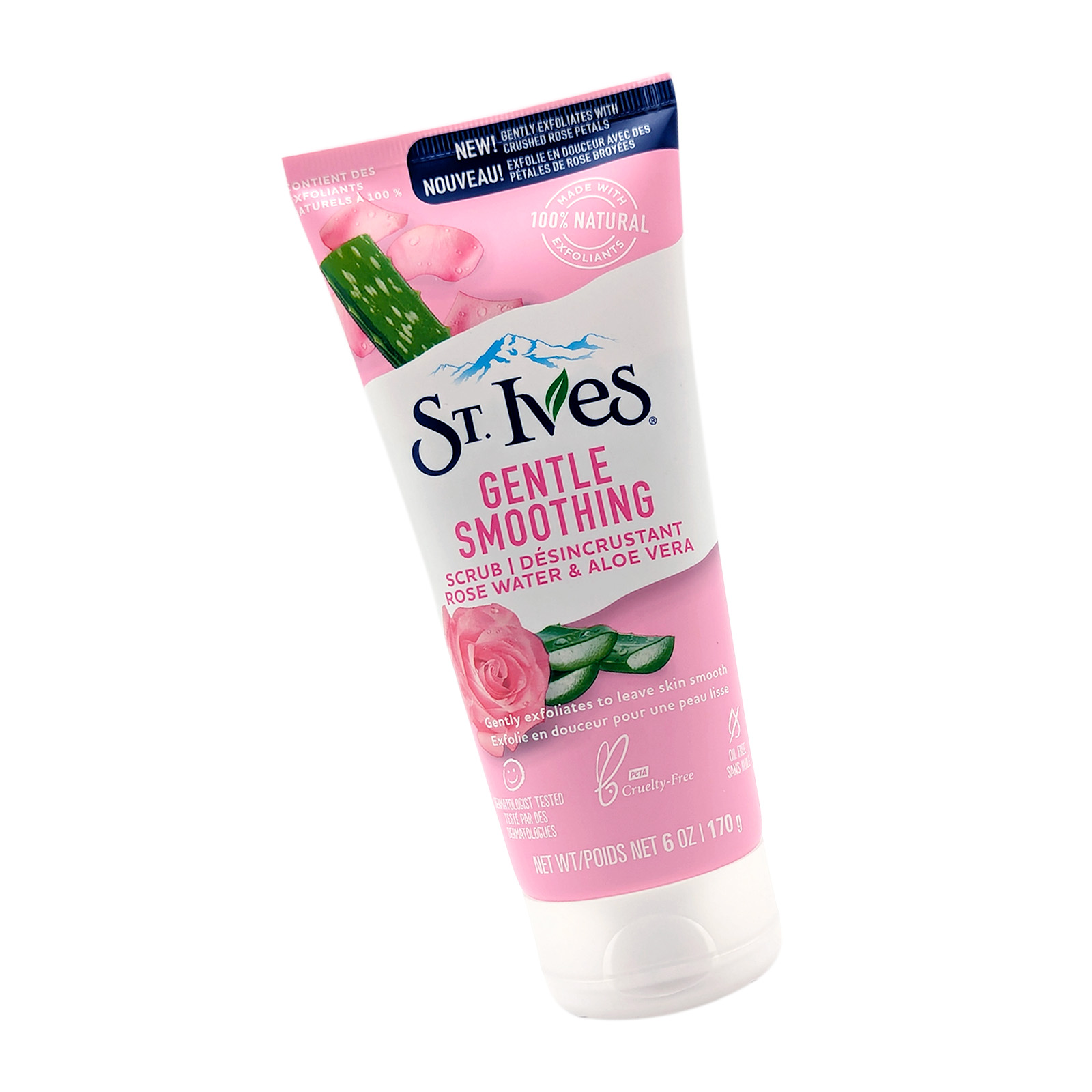 St. Ives Gentle Smoothing Rosewater and Aloe Vera Facial Scrub - 6oz