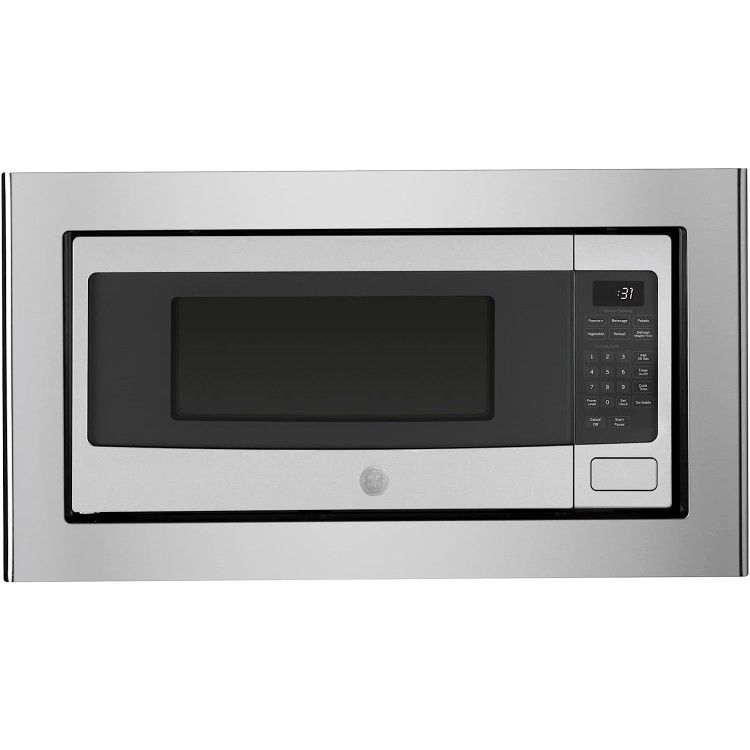 GE - Profile Series PEM31SFSS - 1.1 Cu. Ft. Mid-Size Microwave with Sensor Cooking - Stainless Steel