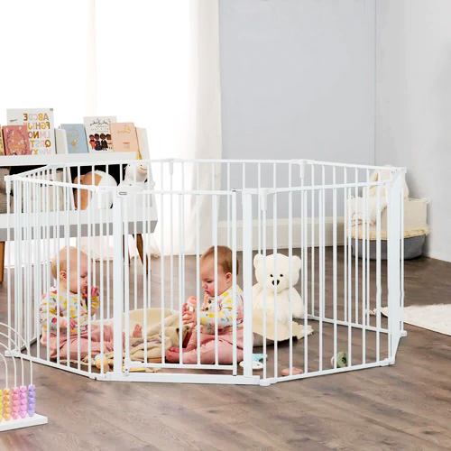 Regalo 192-Inch, 8 Panel Super Wide Baby Gate and Play Yard, 4-In-1