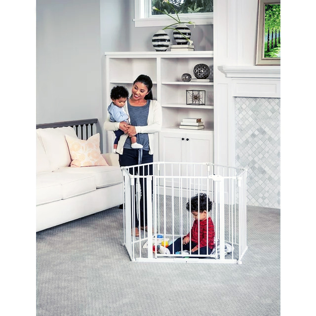 Regalo 130 inch, 6 Panel Super Wide Baby Gate and Play Yard, 2 in 1