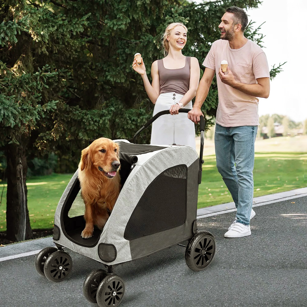 Petbobi Pet Stroller for Large Pets - Grey