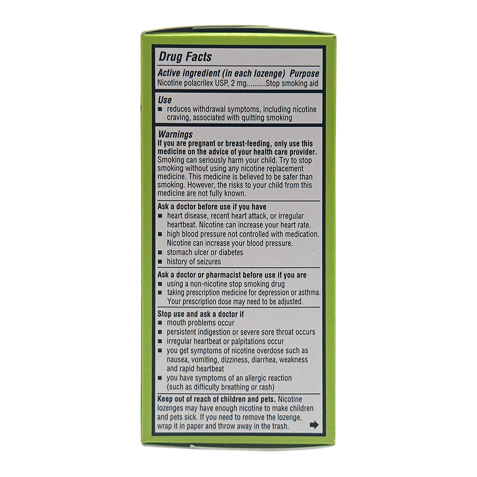 Amazon Basic Care Mini Nicotine Polacrilex Lozenge, 2 Mg (Nicotine), Mint Flavor, 27 Count