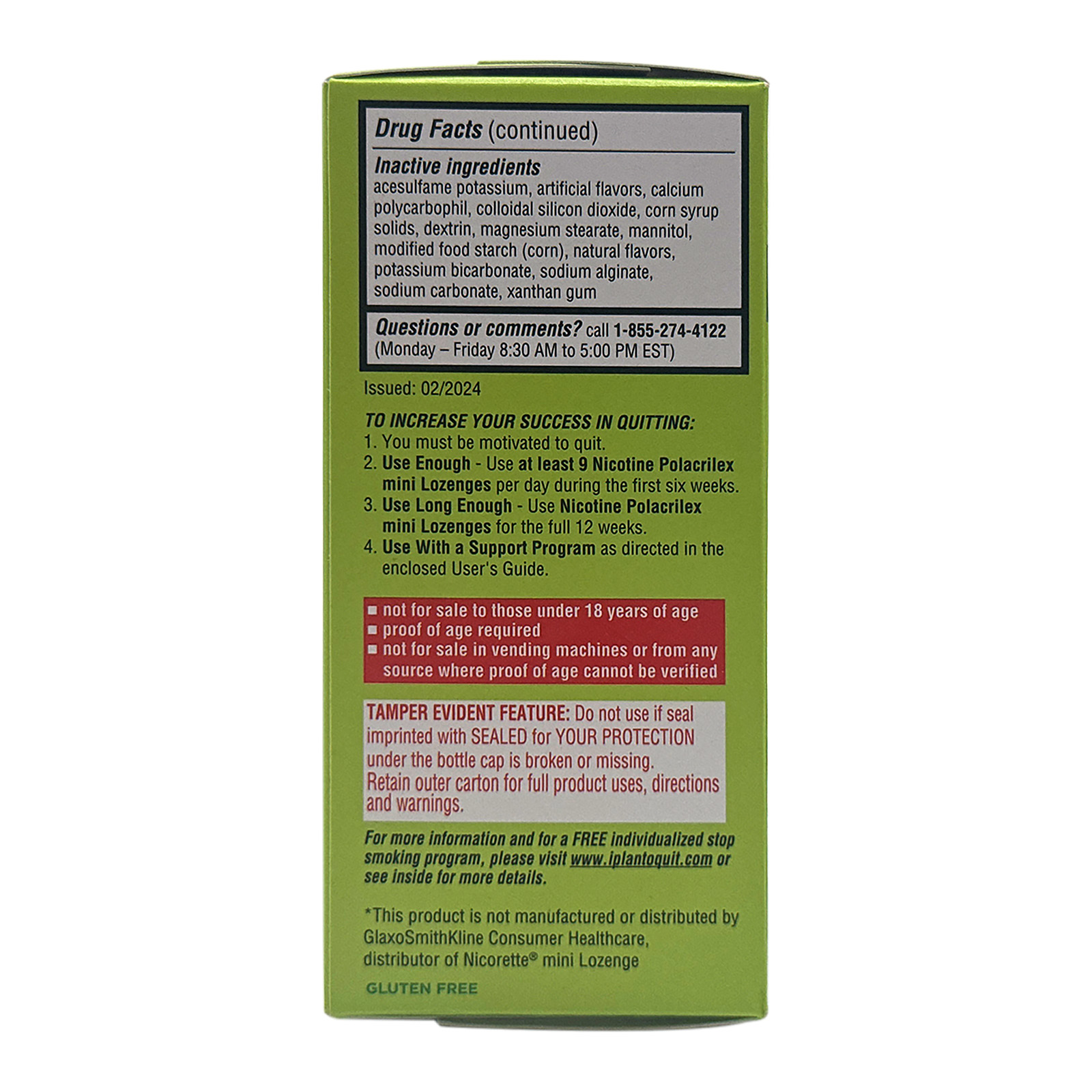 Amazon Basic Care Mini Nicotine Polacrilex Lozenge, 2 Mg (Nicotine), Mint Flavor, 27 Count