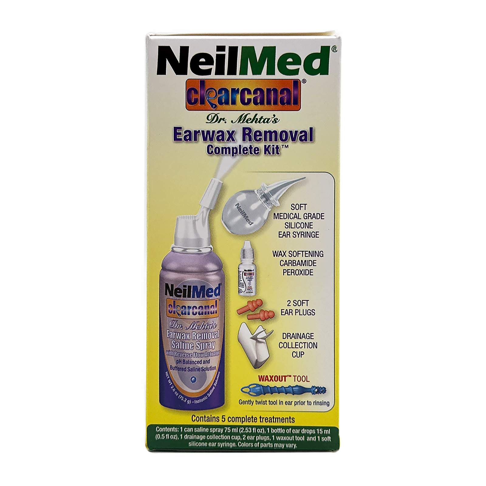 NeilMed Clearcanal Ear Wax Removal Complete Kit - 75mL