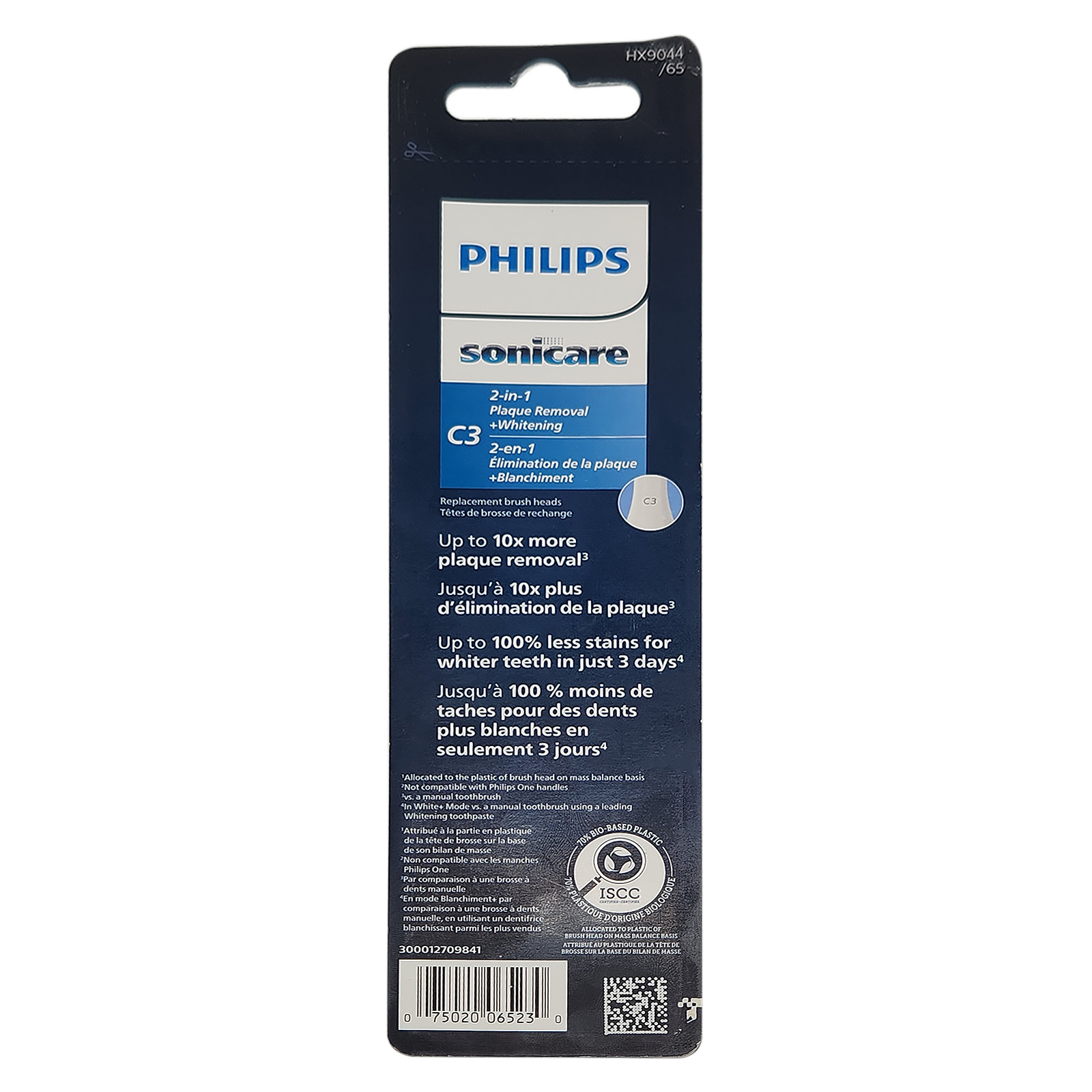 Philips Sonicare C3 Premium 2-in-1 Plaque & Whiten Brush Head - HX9044/65 - White - 4ct
