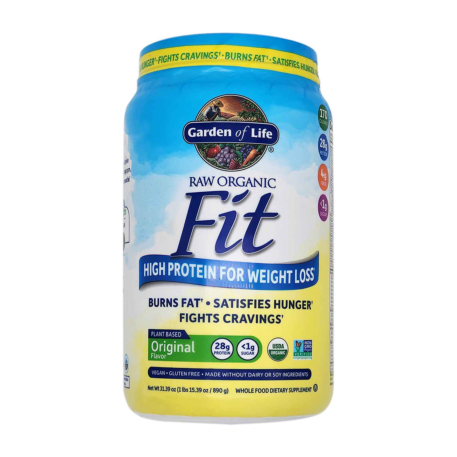 Garden of Life Raw Organic Fit High Protein for Weight Loss 31.39 Oz Powder 