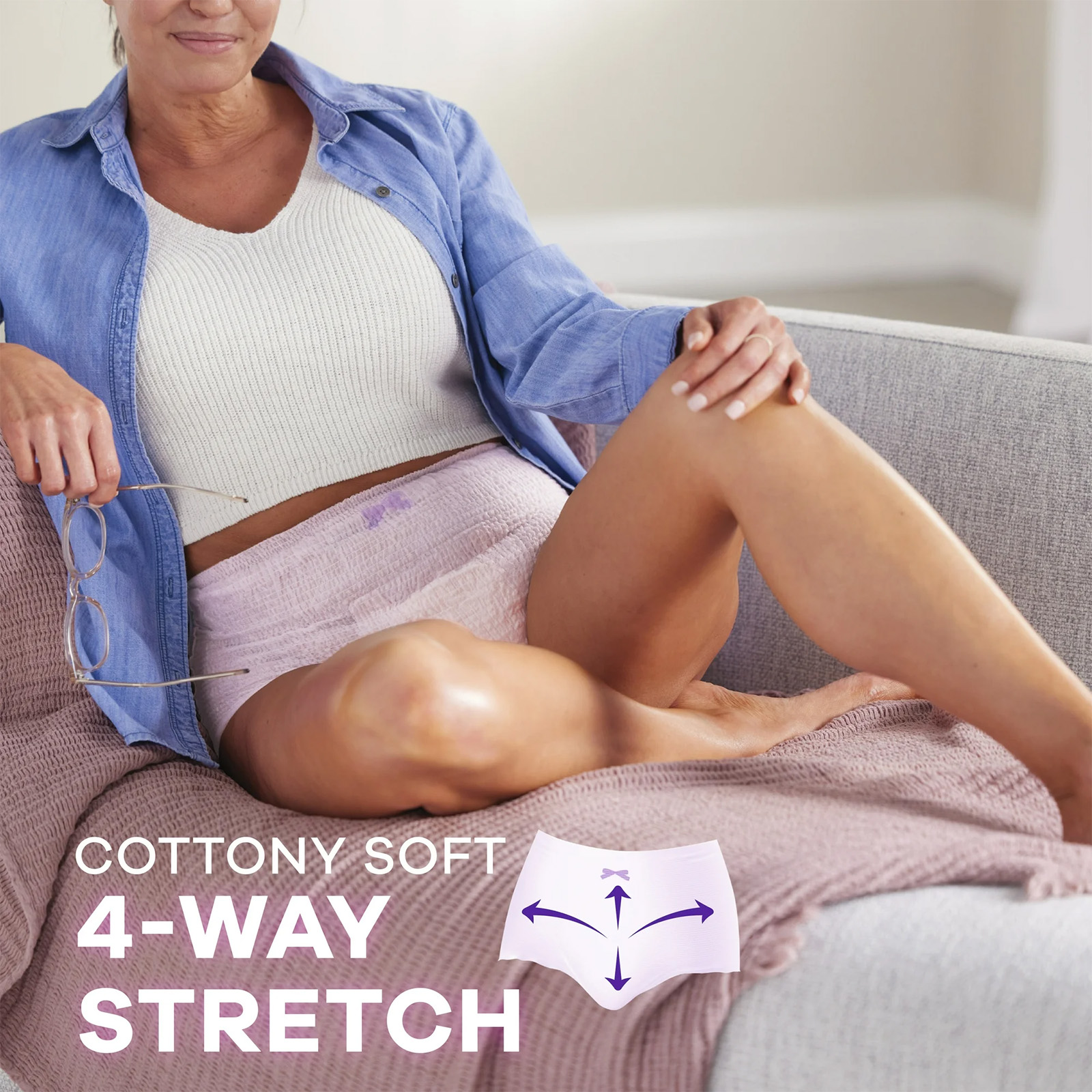 Always Discreet Adult Incontinence Underwear for Women, Size XL, 52 CT
