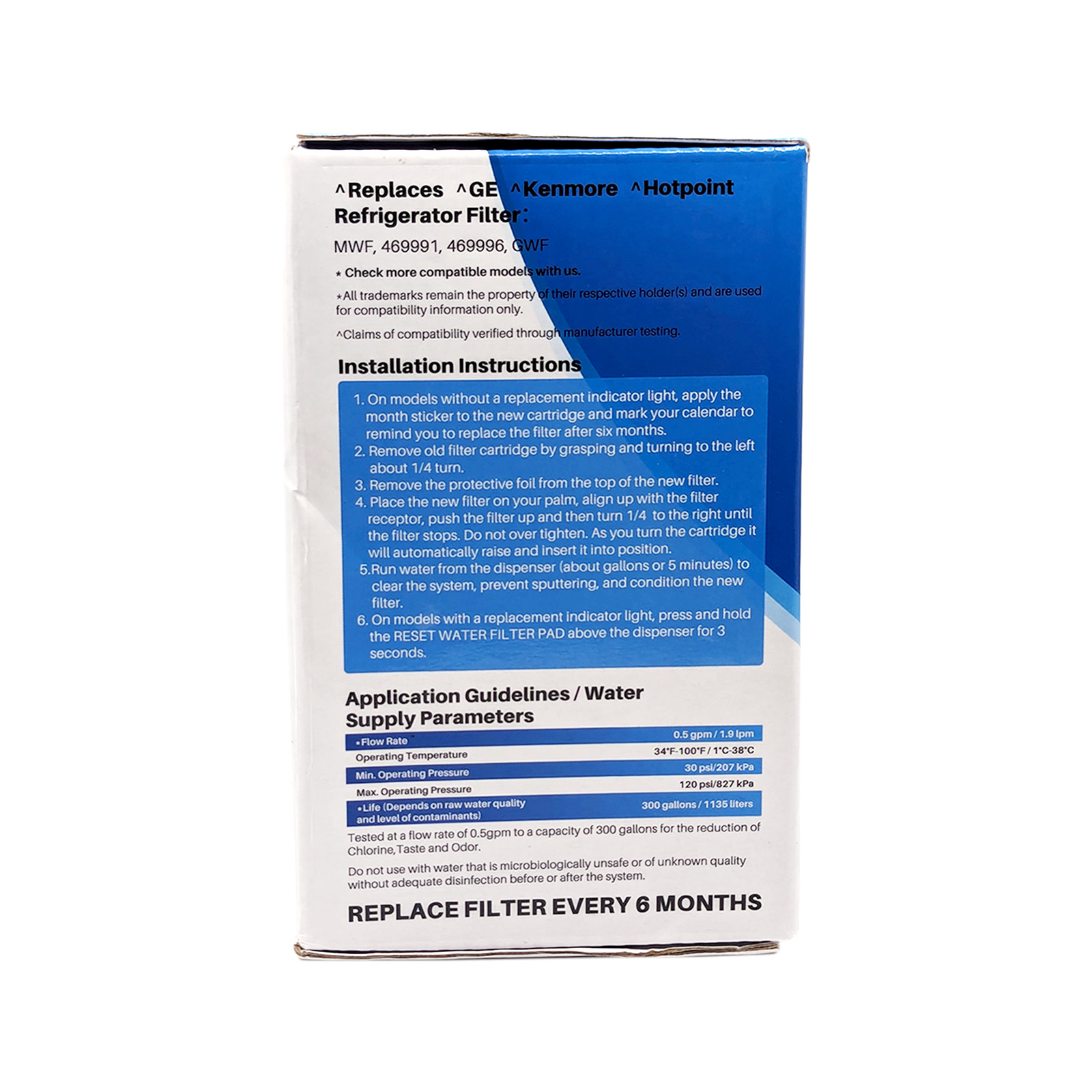 ICEPURE RWF0600A Refrigerator Filter Cartridge Replacement For GE MWF, GSS25GMHBCES