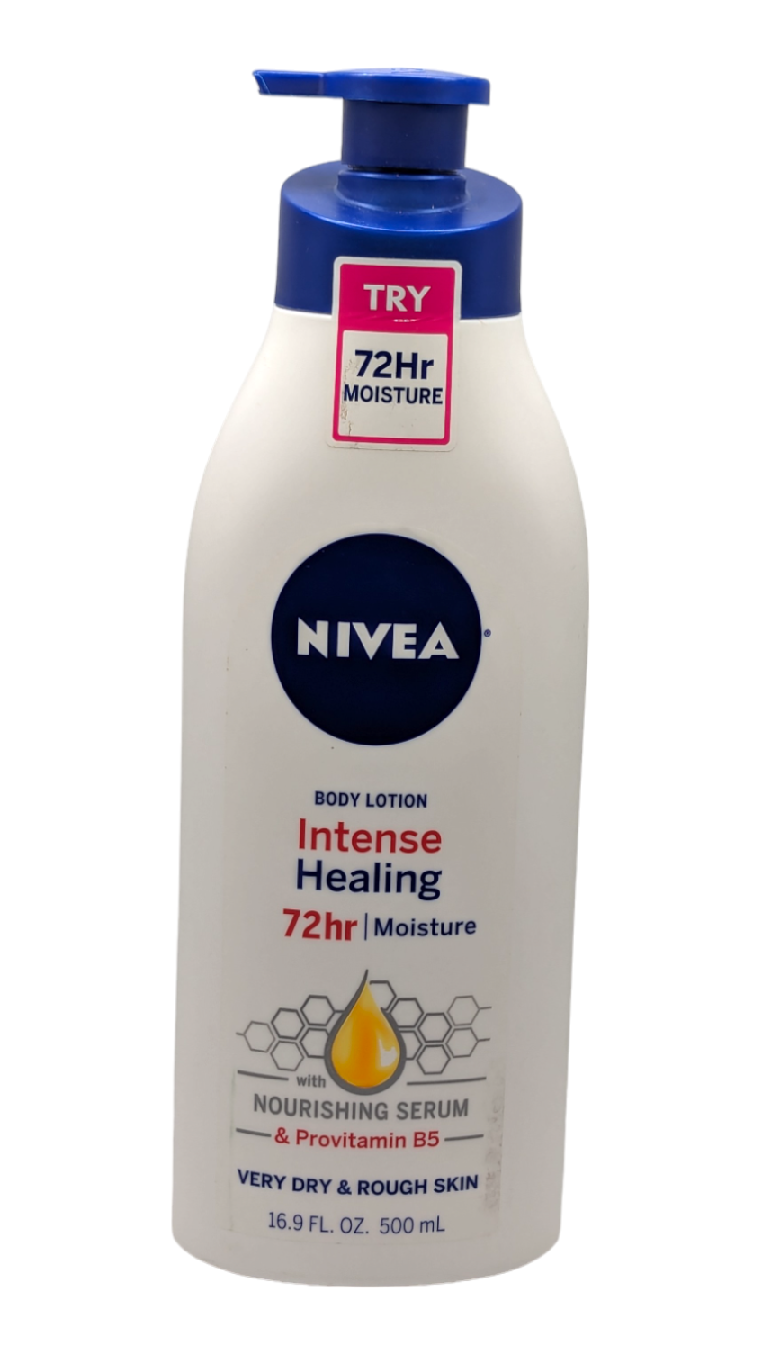 NIVEA Intense Healing Body Lotion  72 Hour Moisture for Dry to Very Dry Skin  16.9 Fl Oz Pump Bottle