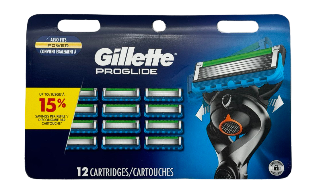 Gillette ProGlide Razor Refills for Men, 12 Razor Blade Refills