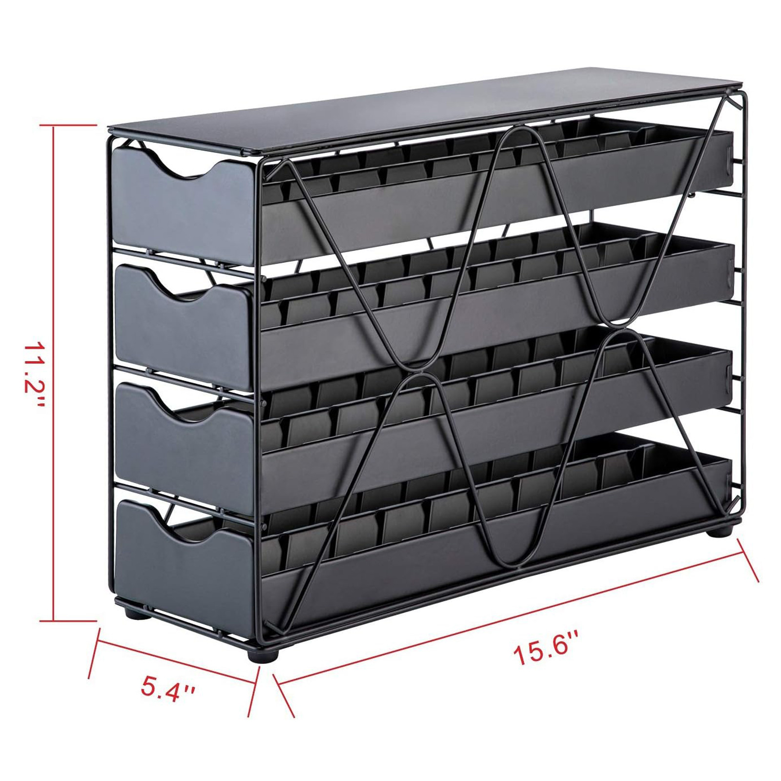 FlagShip for Nespresso Pod Holder Drawer Large Mullti Tier Coffee Pod Holder Vertuo (4 Tier (80Pods Capacity))
