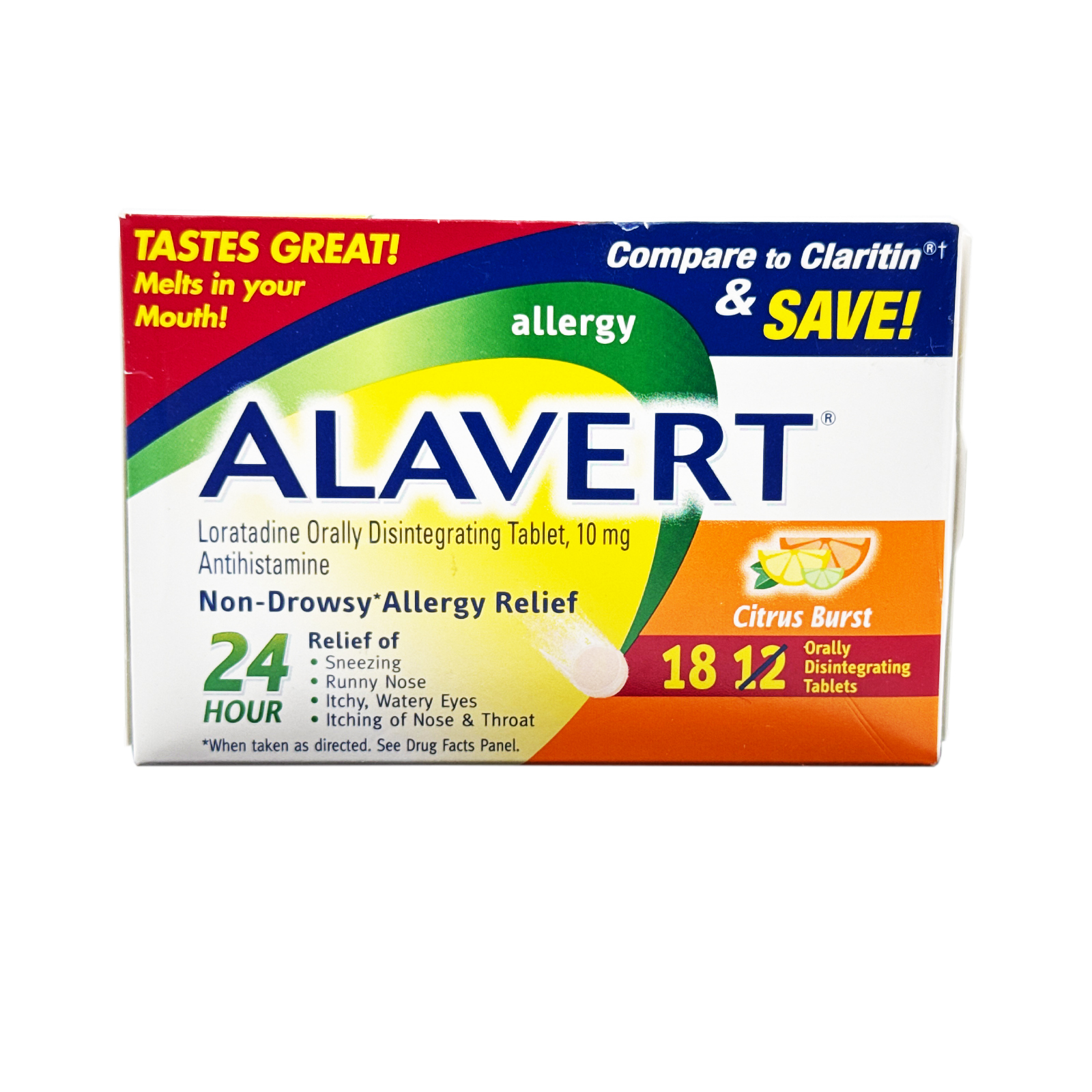 Alavert Allergy 24-Hour Relief Citrus Burst 18 Count