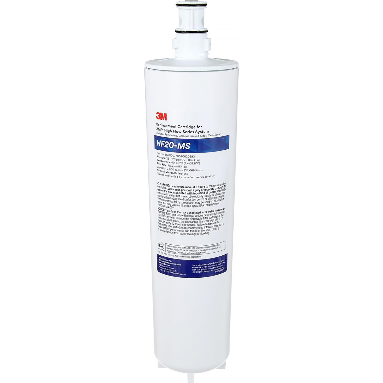 3M High Flow Series Replacement Cartridge HF20-MS, 5615109