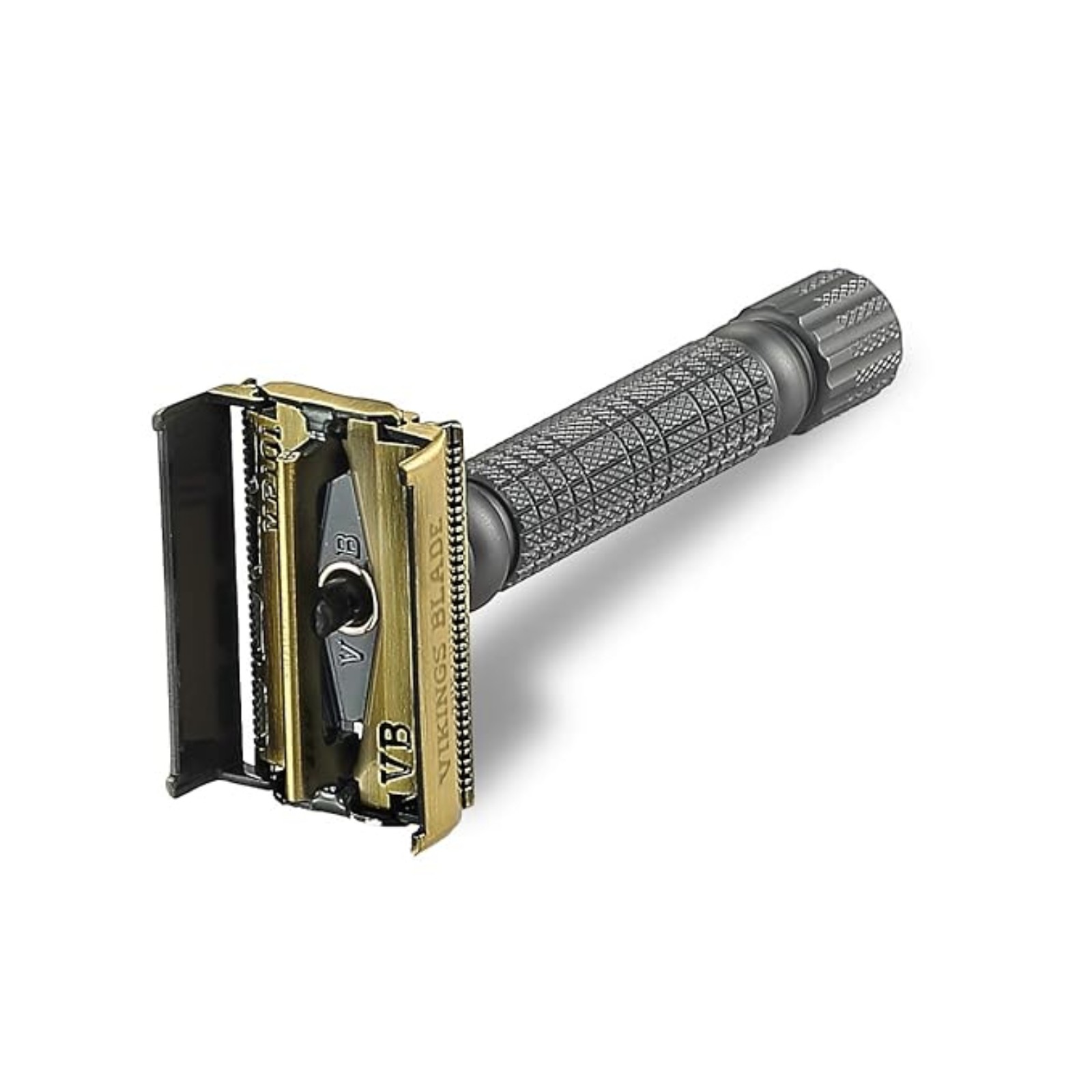 VIKINGS BLADE Double Edge Safety Razor for Men + 5 Swedish Steel Blades + Luxury Case. Smooth, Reusable, Recyclable (Chieftain “5 BC”)