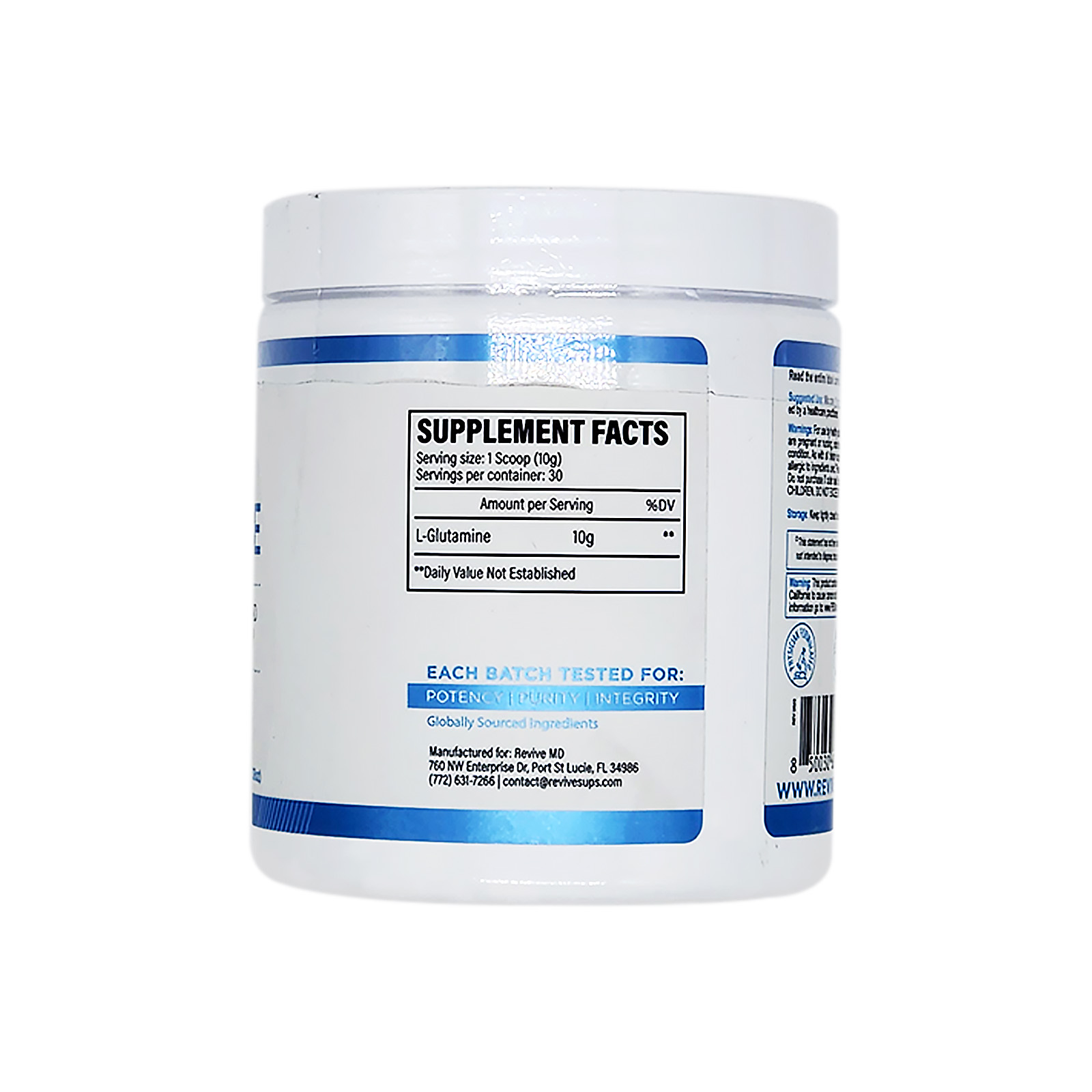 Revive MD - GLUTAMINE POWDER - Unflavored 30 Servings Exp 10/26