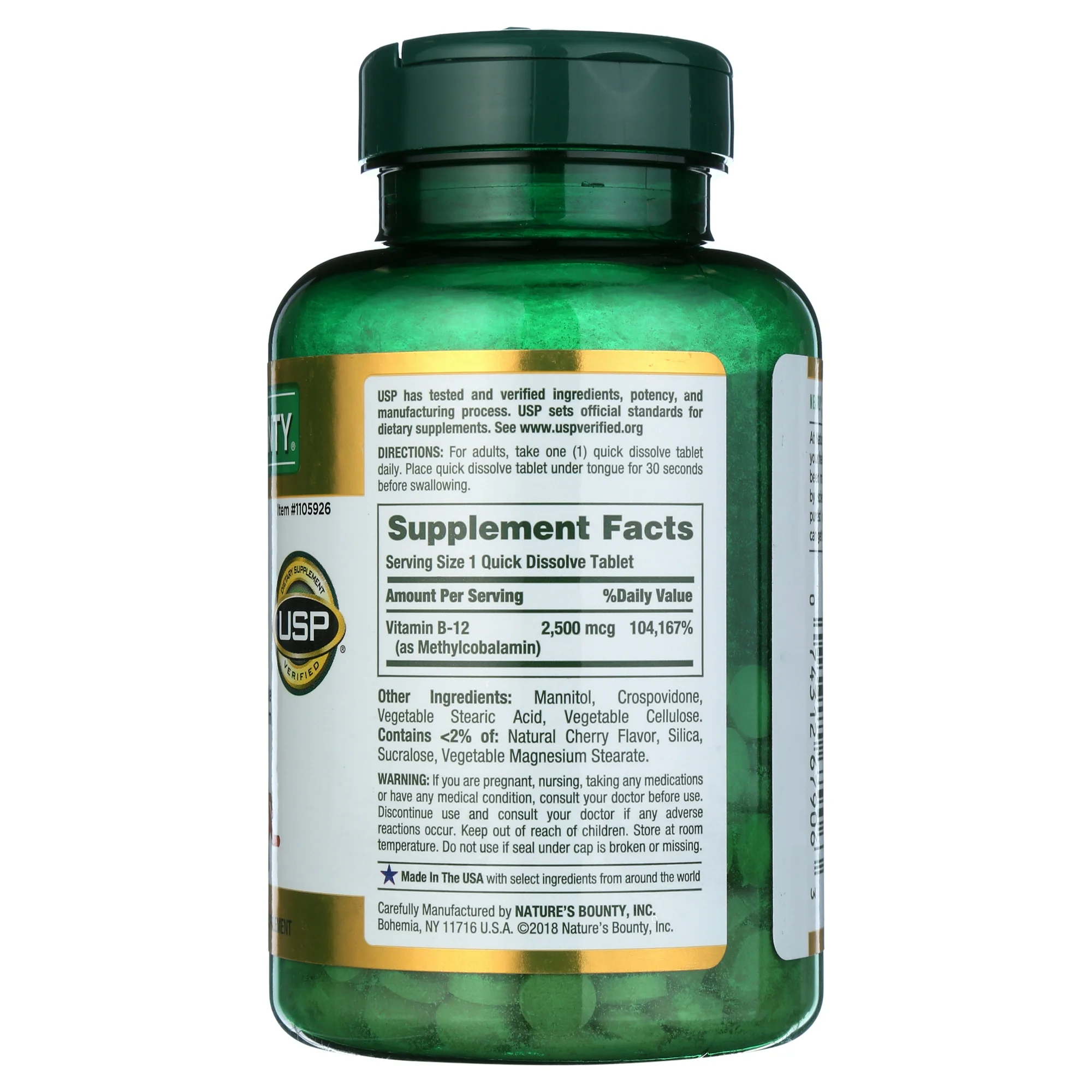 Nature's Bounty B-12 2500mcg, 300 Tabs