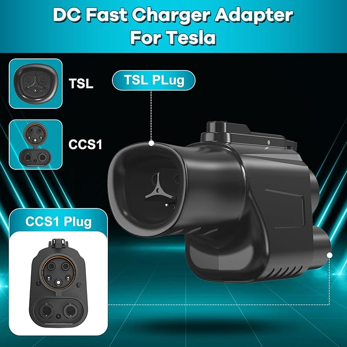 YIGPAIPO Compatible Tesla Supercharger (NACS) to CCS Electric Vehicle Adapter - 500 Amps / 1,000V - Fast Charge Your CCS1 at Tesla Superchargers