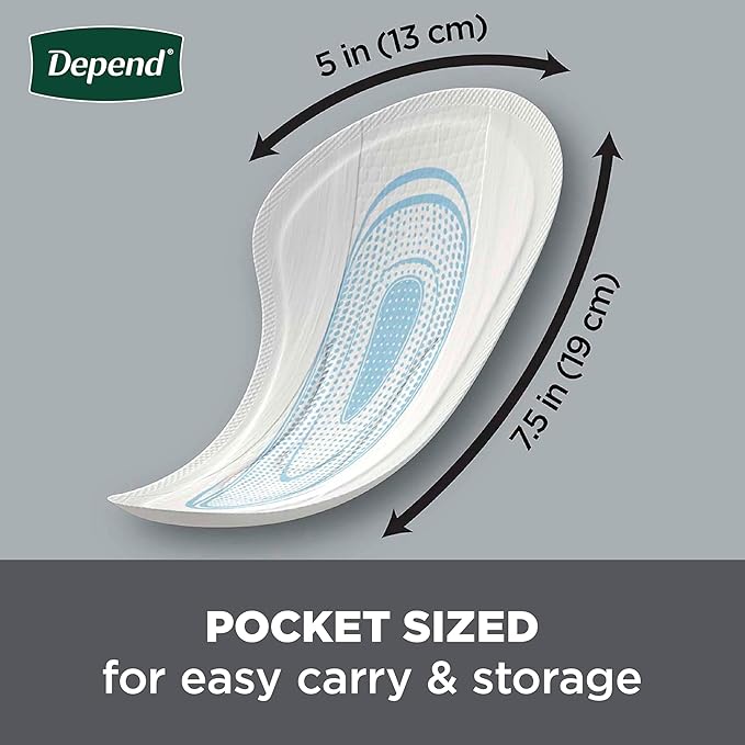 Depend Incontinence/Bladder Control Shields, Pads for Men, Light Absorbency, 174 Count (3 Packs of 58) (Packaging May Vary)