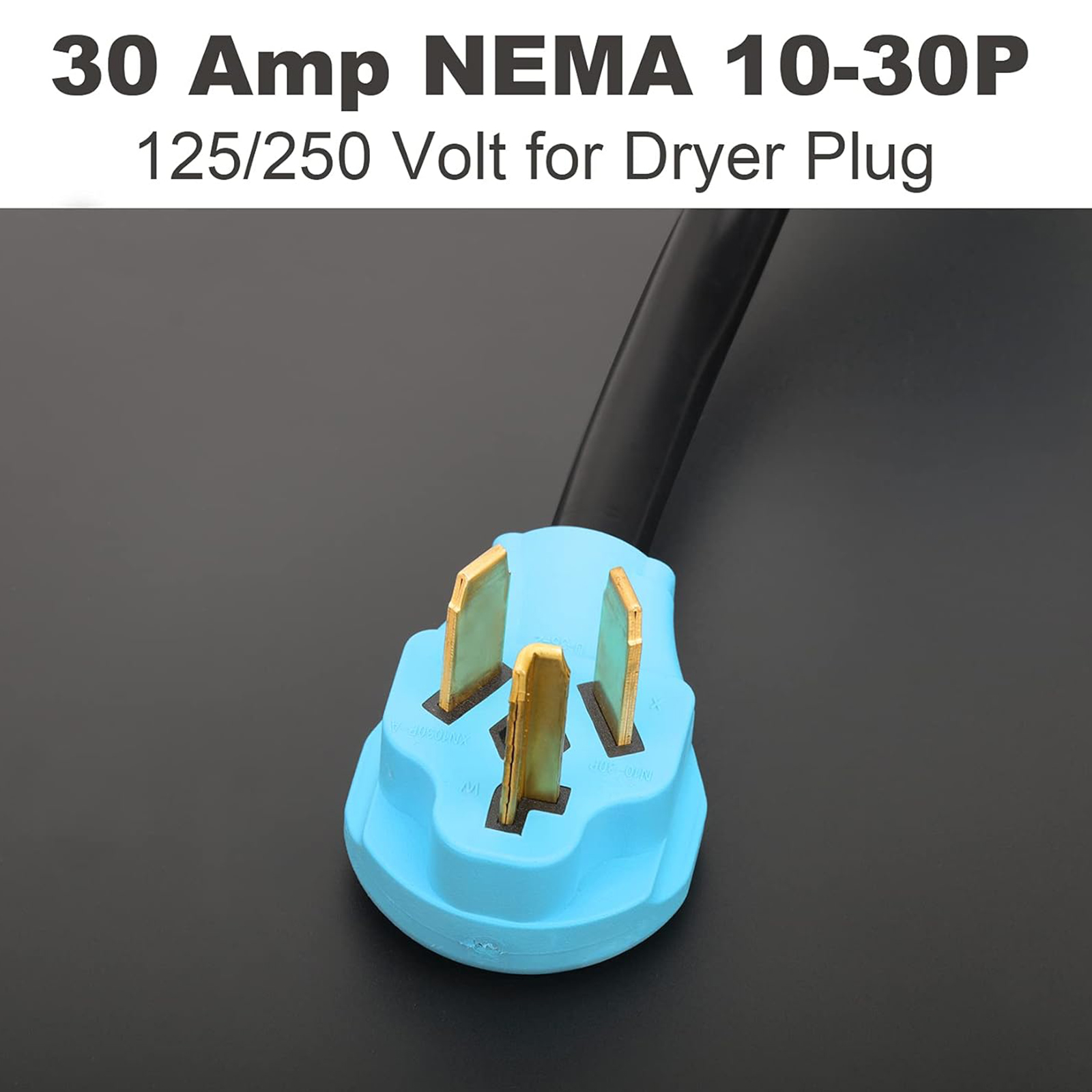 CircleCord NEMA 10-30P to 14-50R EV Charger Adapter Cord Compatible with Tesla Model 3/S/X/Y, 30 Amp Dryer to 50 Amp EV for Level 2 Charging, ETL Listed