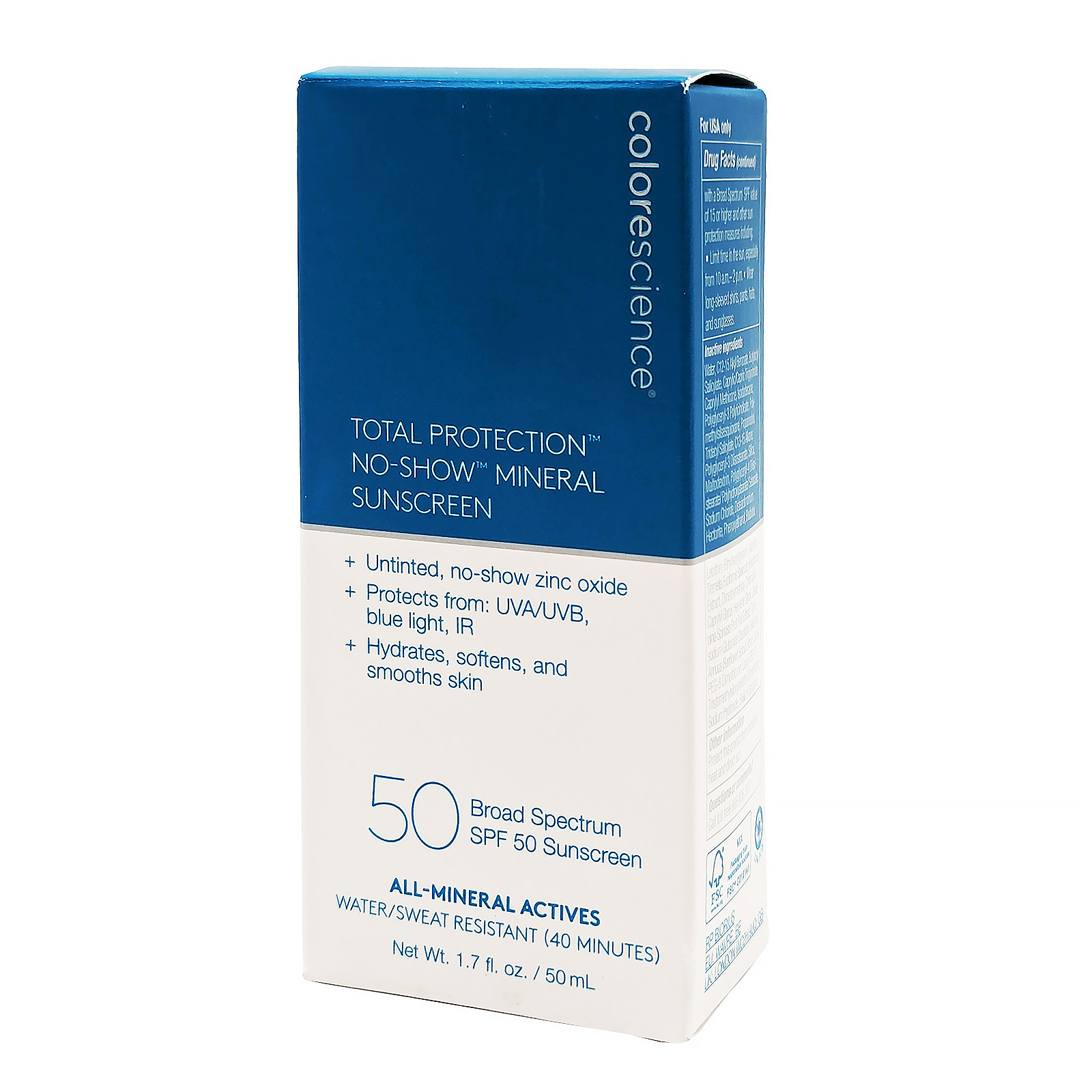 Colorescience Total Protection No Show Mineral Sunscreen SPF 50 1.7oz
