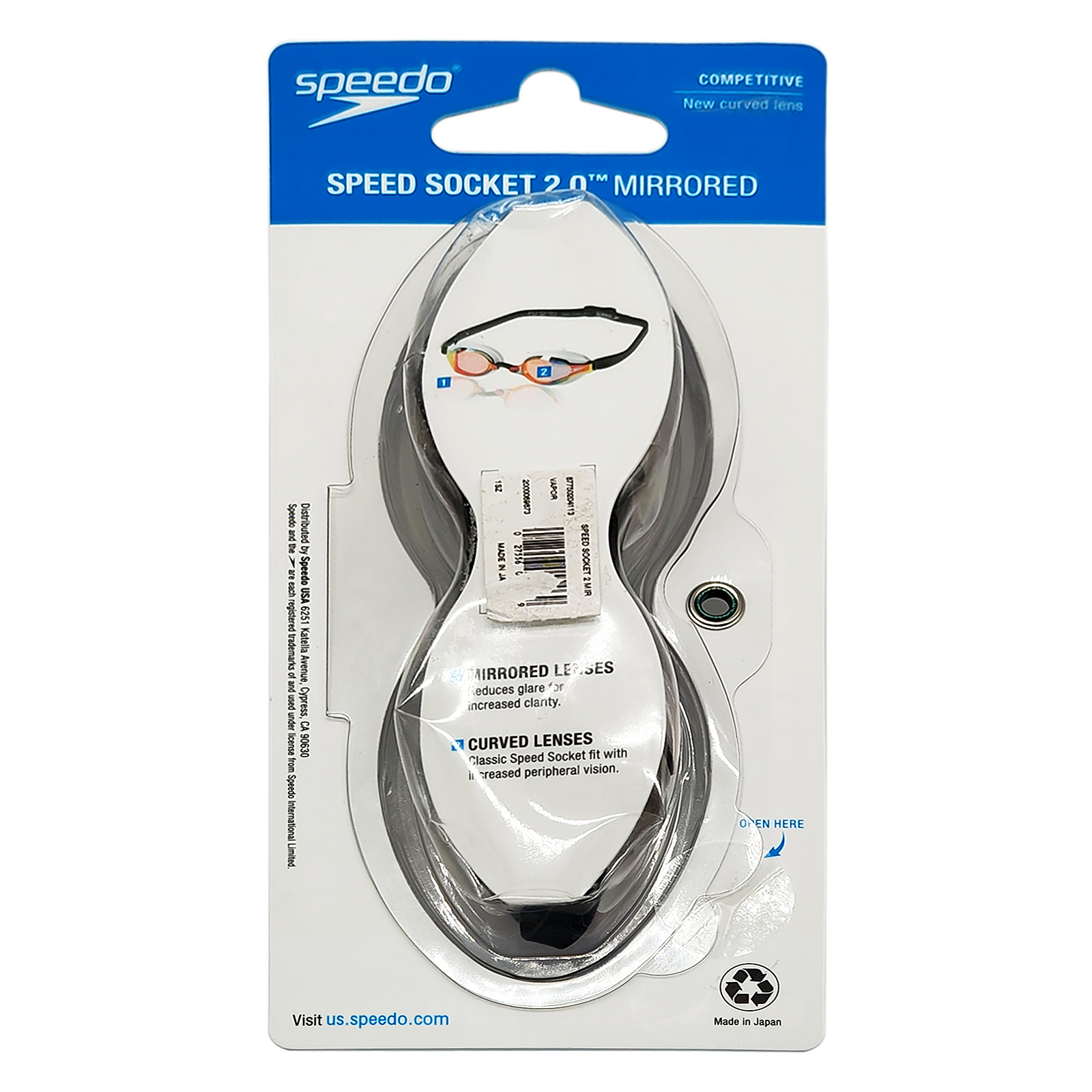 Speedo Speed Socket 2.0 Mirrored Goggles White