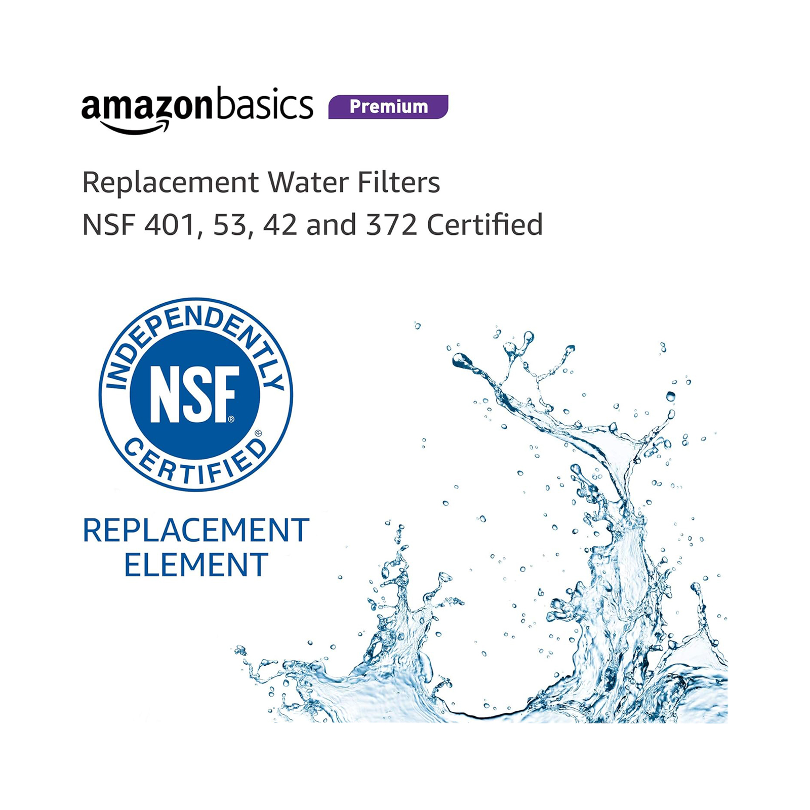 Amazon Basics Replacement Samsung DA29-00020B Refrigerator Water Filter Cartridge - Premium - 3 Pack