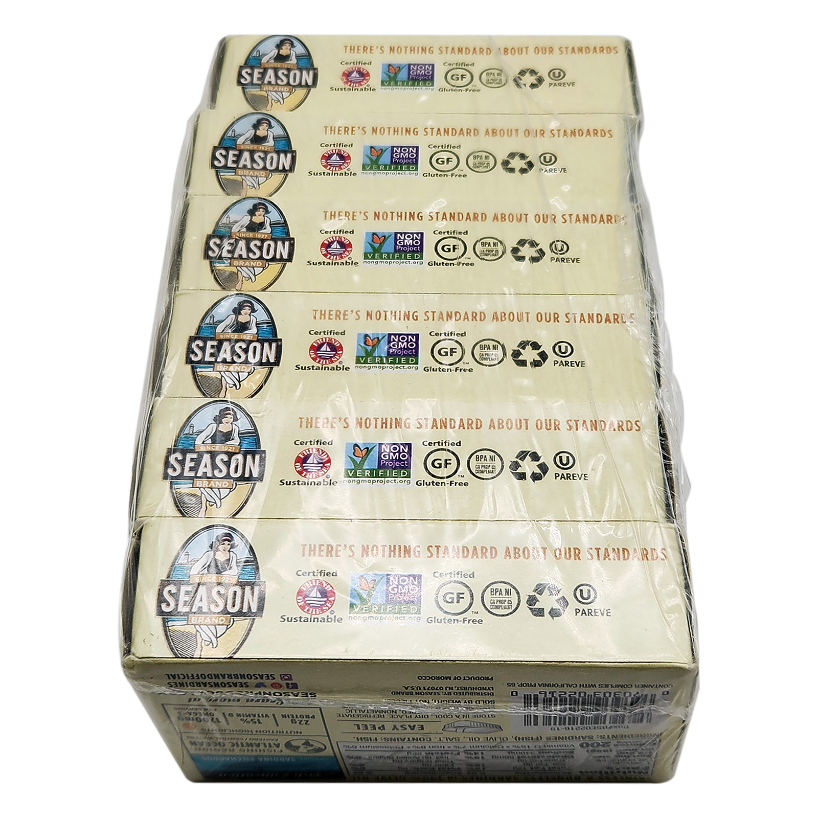 Season Skinless & Boneless Sardines in Olive Oil, 6-count, Total 26.25 oz