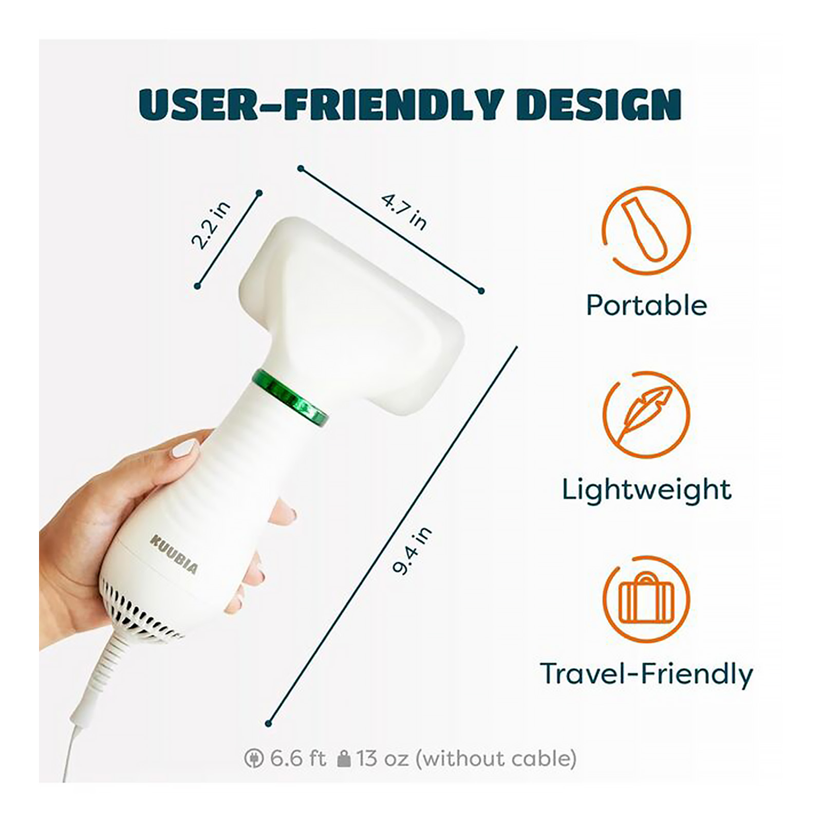 2-in-1 Dog Hair Dryer with Slicker Brush for Small-Sized Dogs and Cats | Pet Hair Dryer | Dog Blow Dryer | 300 Watts, 75-85 dB, Adjustable Temperature, Overheat Protection