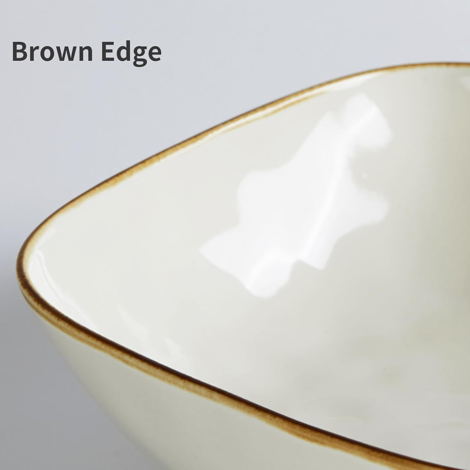 famiware Large Pasta Bowls Set of 4, Ocean Square 8" Bowls, Pasta Serving Bowl Large Dinner Bowls, Kitchen Bowl Set, Microwave and Dishwasher Safe, Scratch Resistant, Vanilla White