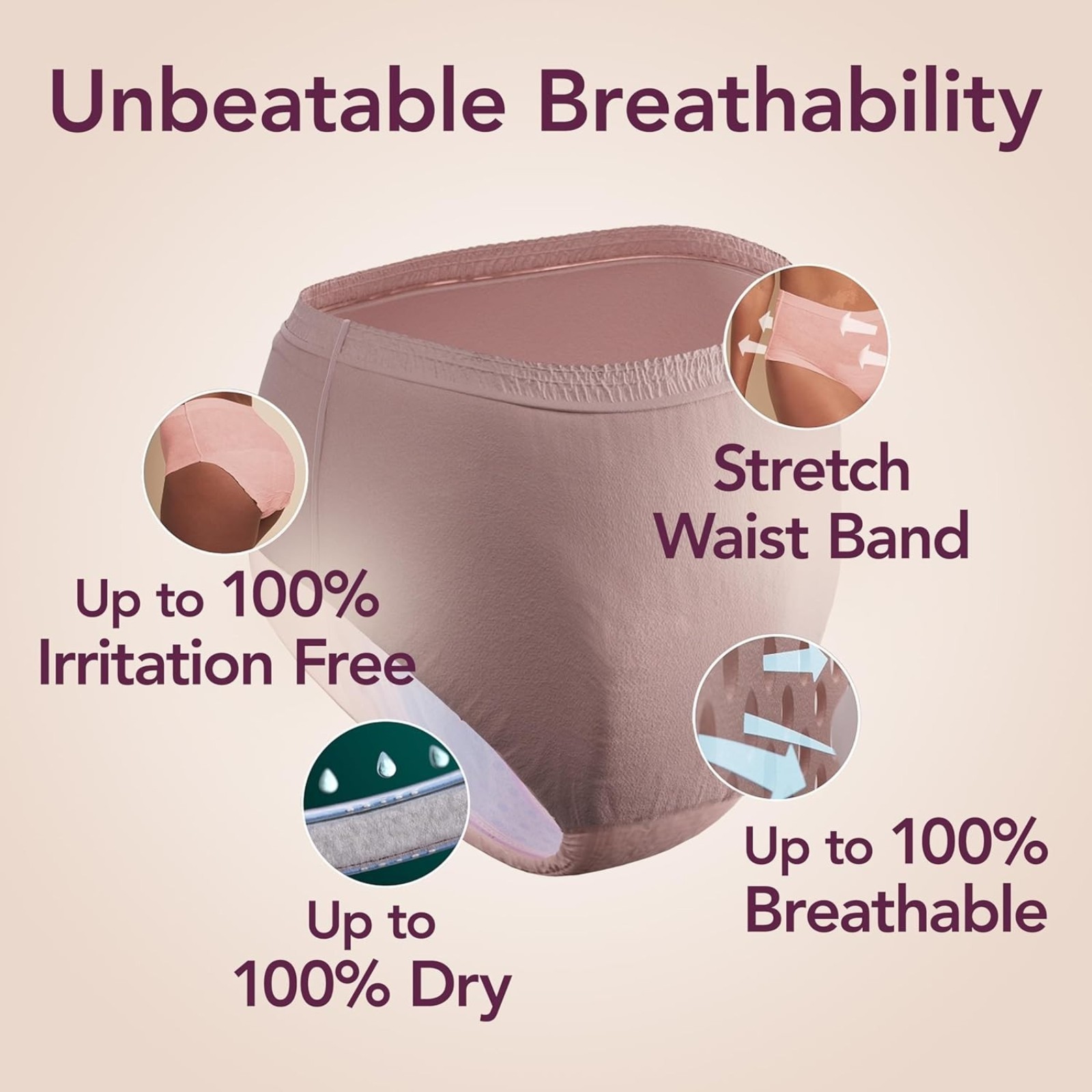 Depend Silhouette Adult Incontinence & Postpartum Bladder Leak Underwear for Women, Maximum Absorbency, Large, Pink, 52 Count (2 Packs of 26), Packaging May Vary