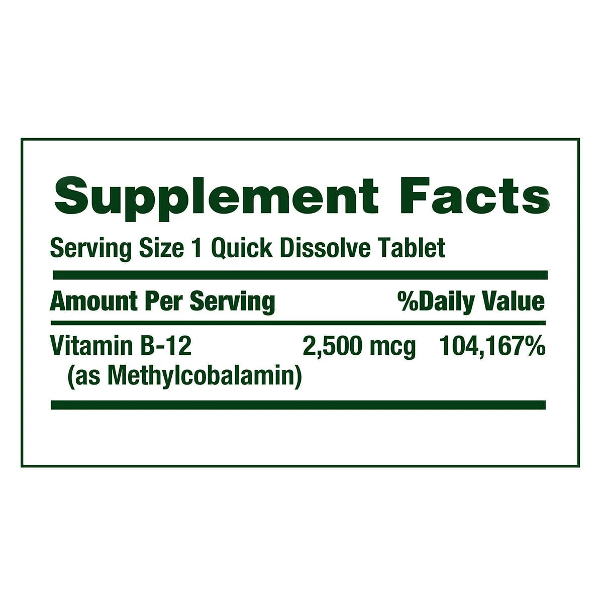 Nature's Bounty B-12 2500mcg, 300 Tabs