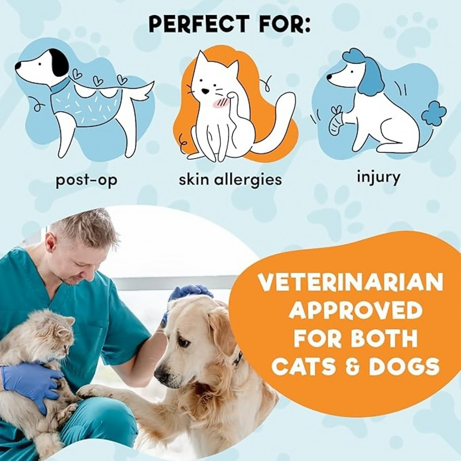 BENCMATE PROTECTIVE INFLATABLE COLLAR FOR DOGS AND CATS - SOFT PET RECOVERY COLLAR DOES NOT BLOCK VISION E-COLLAR-SIZE MEDIUM