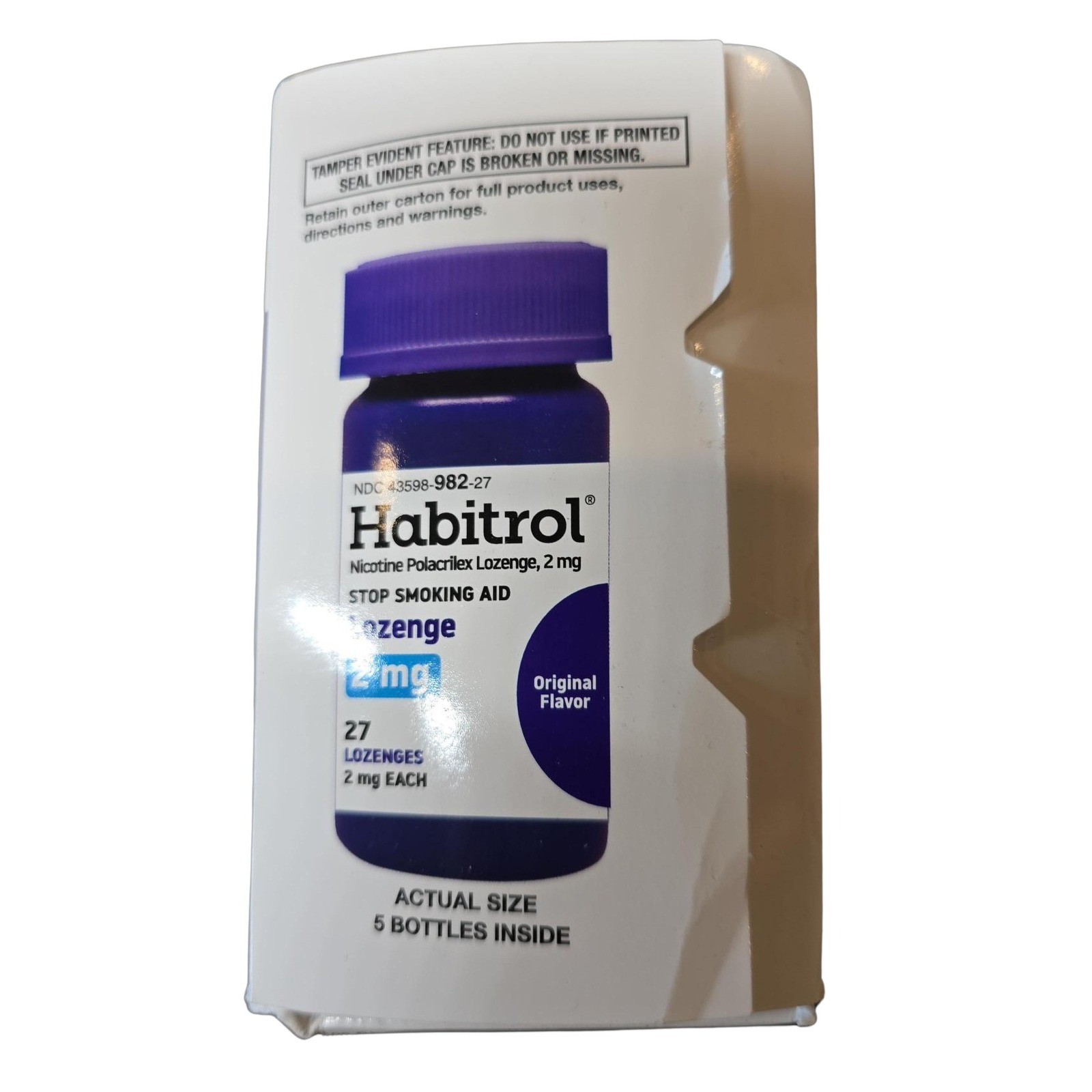 Habitrol Nicotine Lozenges 2 mg Original Flavor - 135 Count - Stop Smoking Aid - Reduce Cravings and Withdrawal Symptoms