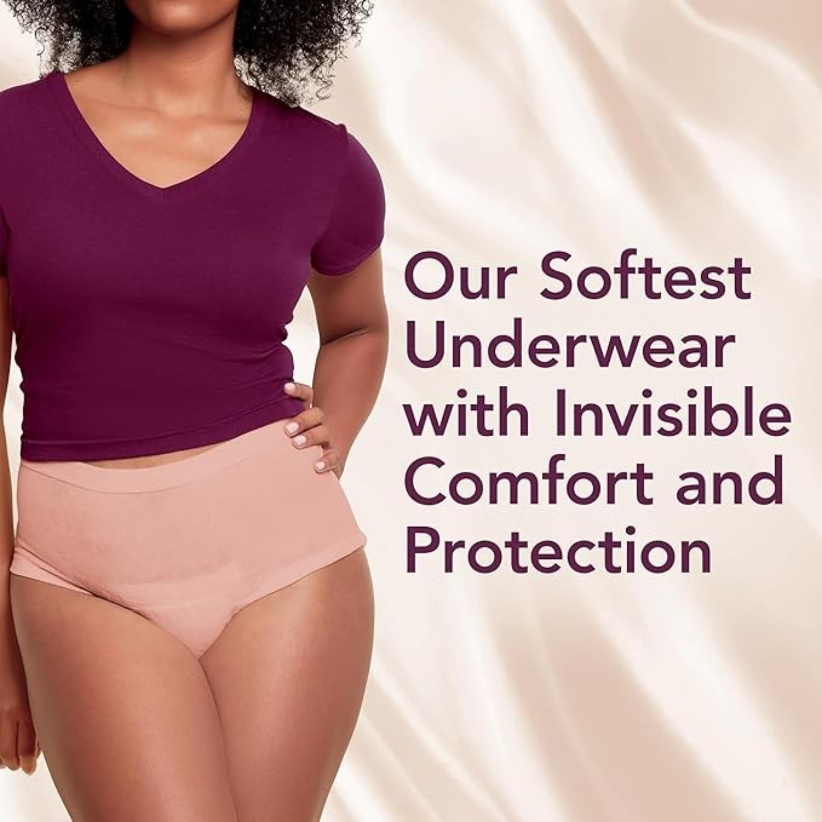 Depend Silhouette Adult Incontinence & Postpartum Bladder Leak Underwear for Women, Maximum Absorbency, Large, Pink, 52 Count (2 Packs of 26), Packaging May Vary