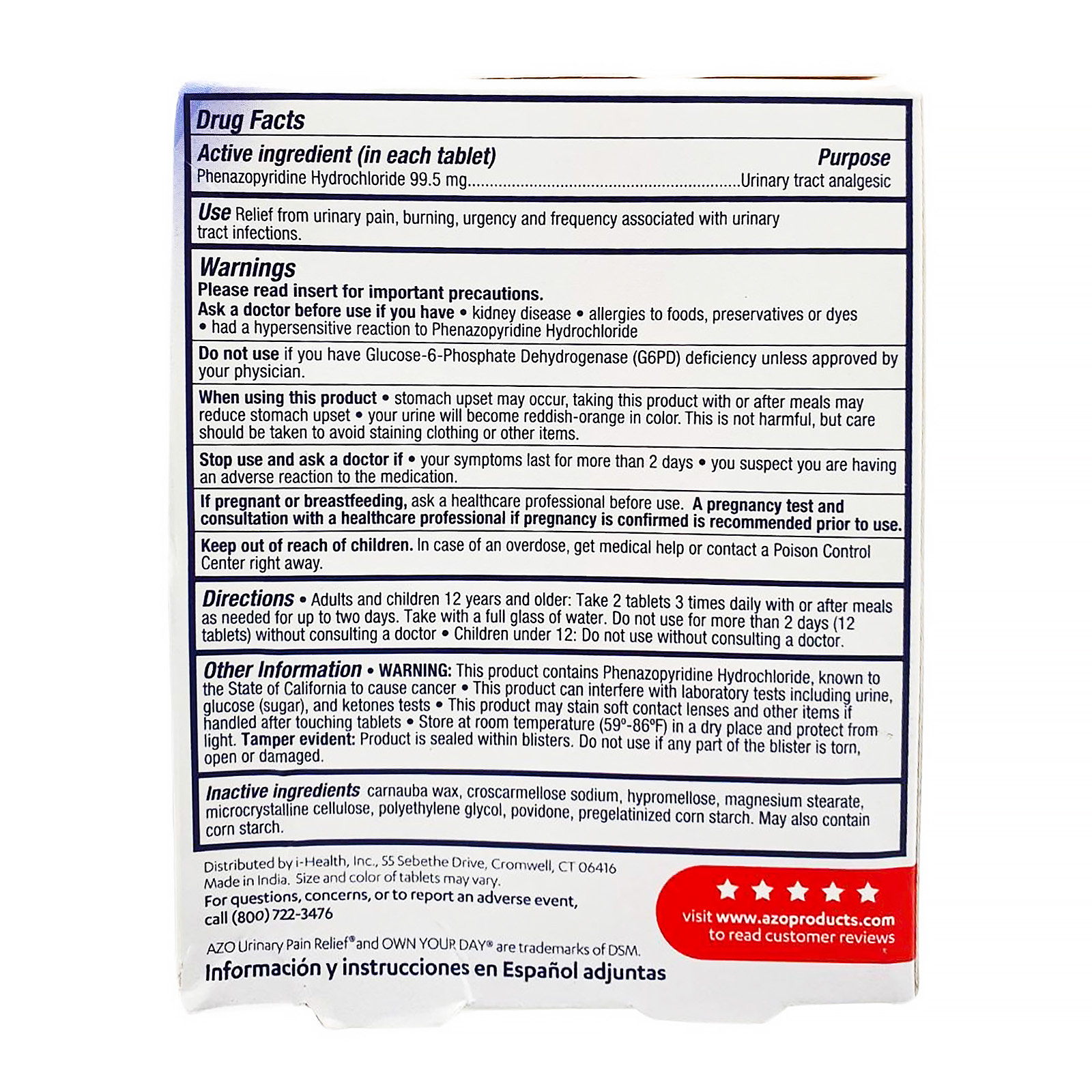 AZO Urinary Pain Relief Maximum Strength 24 Tablets