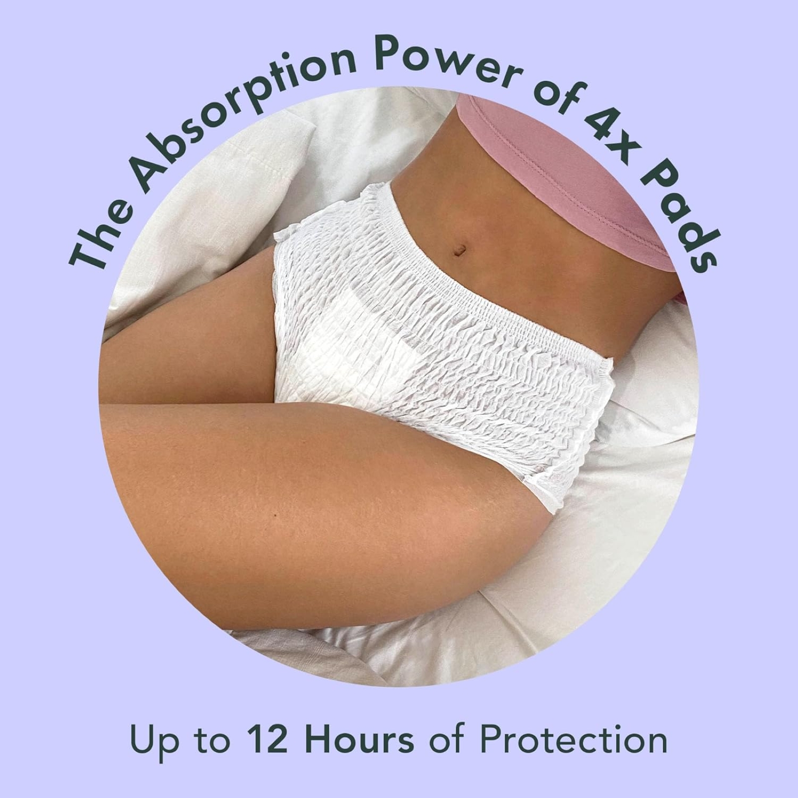 Rael Disposable Underwear for Women, Organic Cotton Cover - Incontinence Pads, Postpartum Essentials, Disposable Underwear, Unscented, Maximum Coverage (Size S-M, 12 Count)