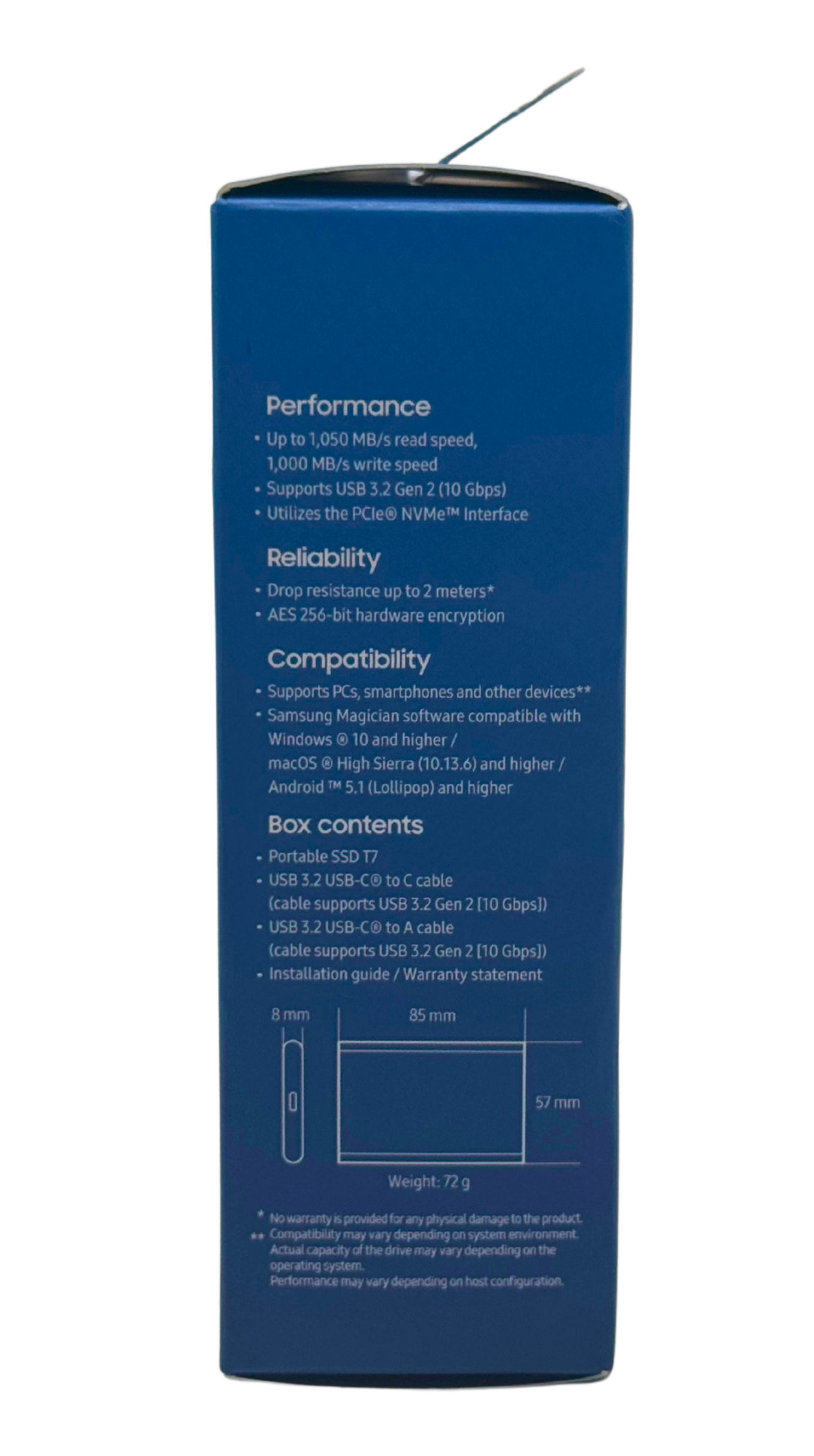 SAMSUNG T7 Portable SSD - 2TB External Solid State Drive