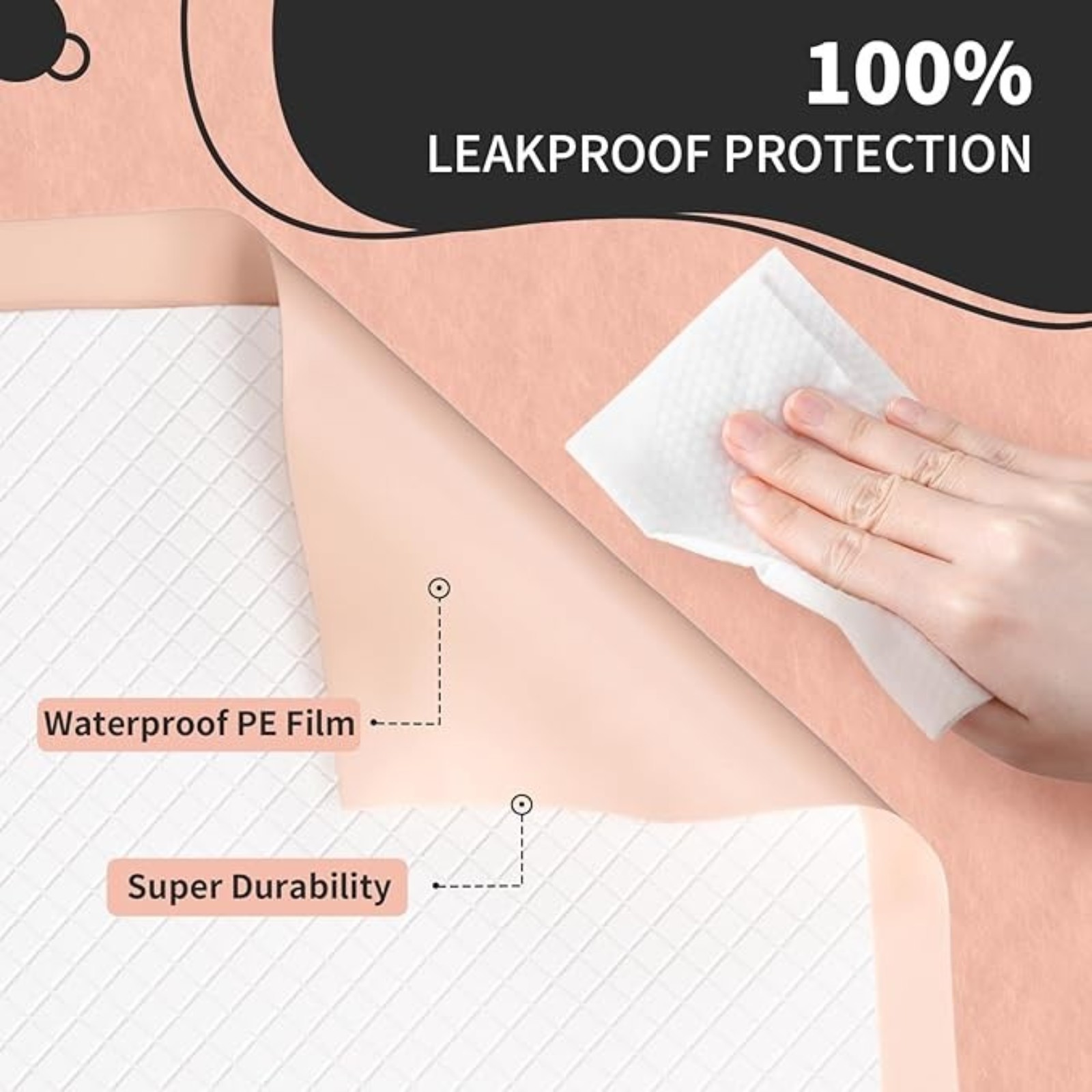 MKISS Bed Pads Disposable [75 Count] Adult Incontinence Underpads 30" x 36" Heavy Duty Absorbent Pee Pad, XL Chucks Leakproof, Extra Large Puppy Training Pad, Waterproof Baby Changing Pad