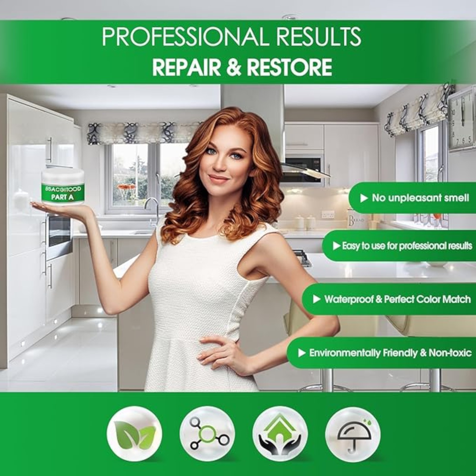 Granite Repair Kit, Marble Repair Kit, Quartz Countertop Repair Kit, Suitable for Granite, Marble, Granite Countertop Repair Kit, Marble Chip Repair Kit