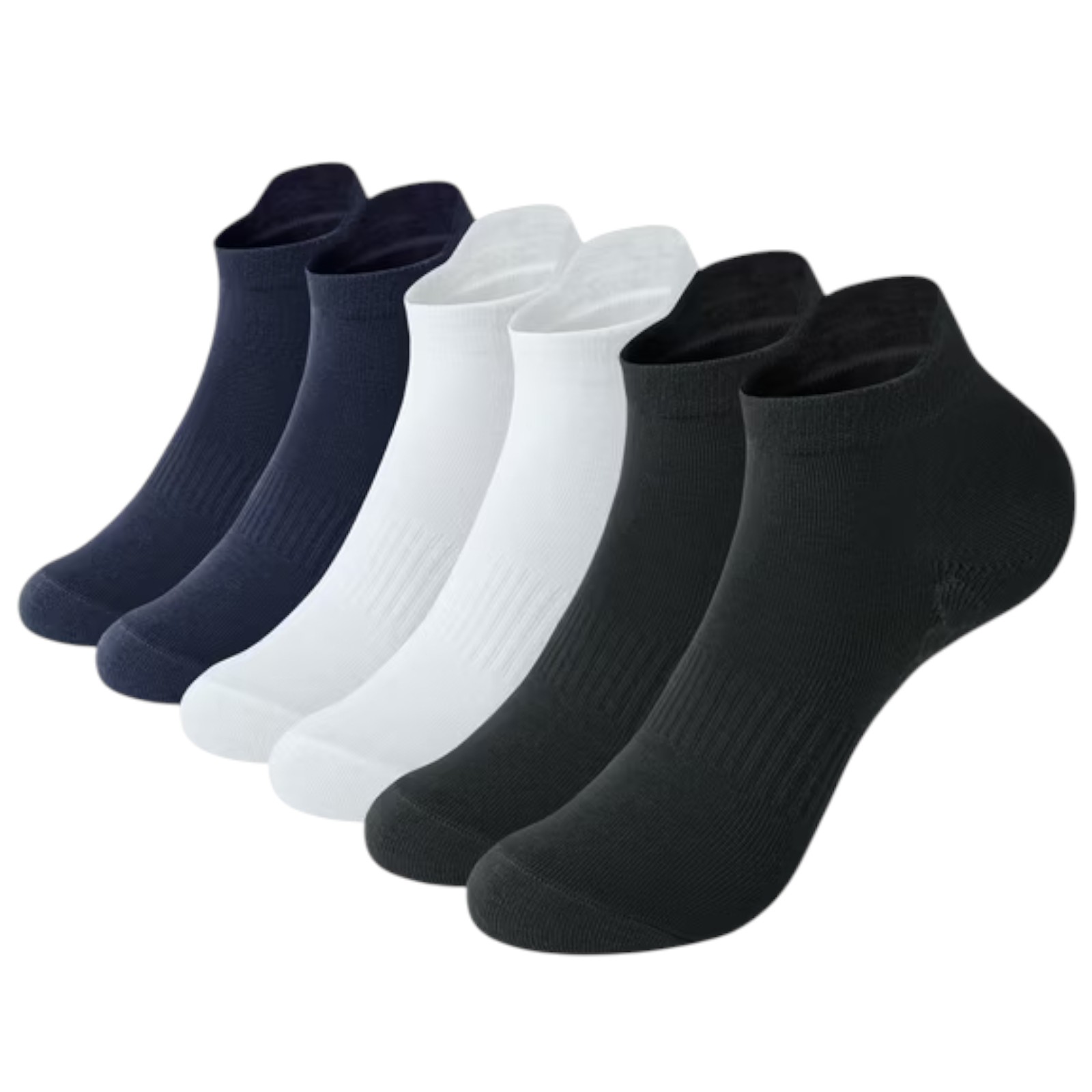 Honeysea Ankle Socks for Women Men Heel Tab Athletic Running Socks, Medium (6 Pairs) 