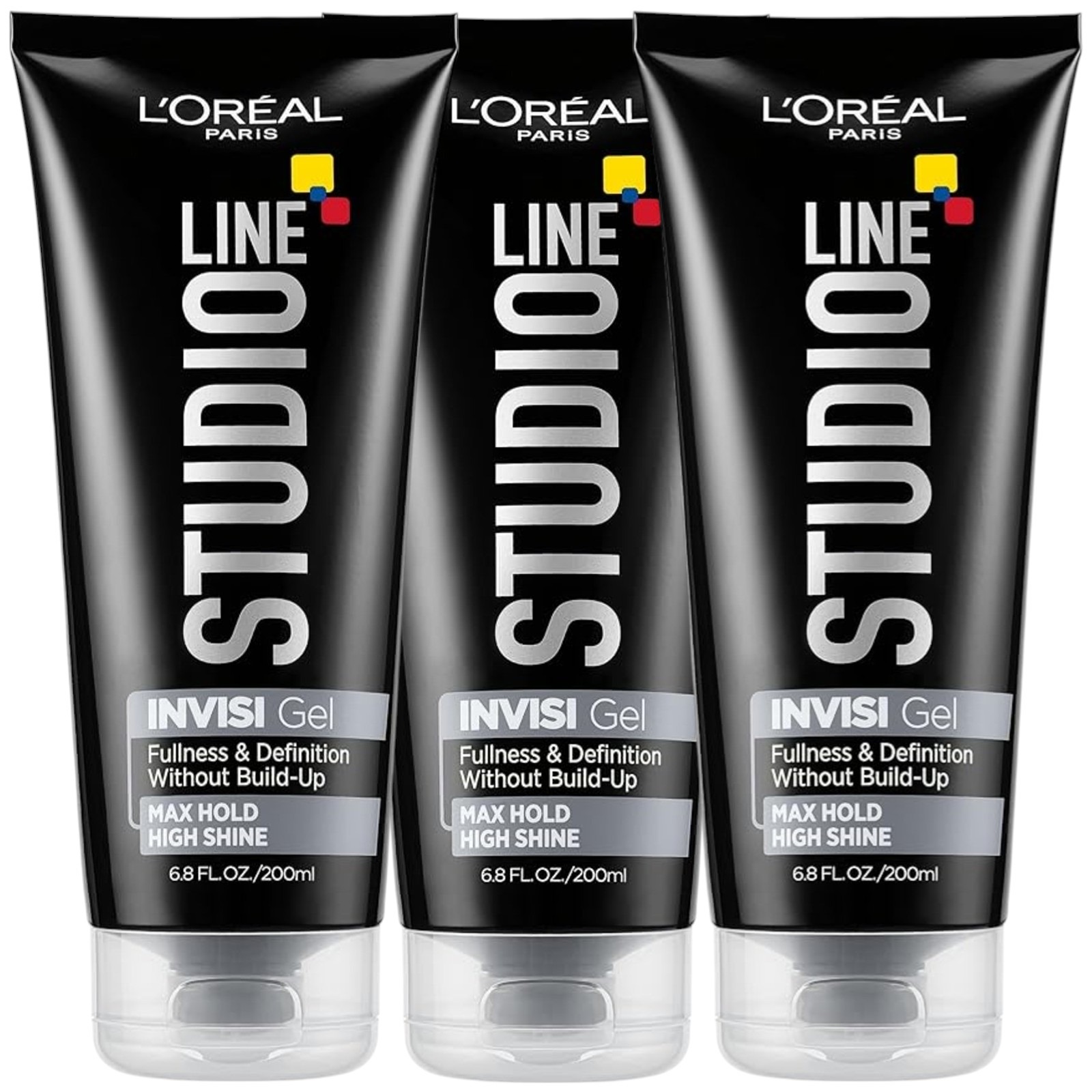 L'Oreal Paris Studio Line INVISI Gel, Strong Hold 6.80 oz (3 pack)