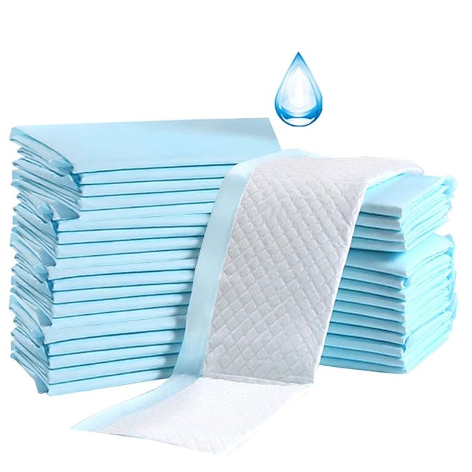 Buyockss Baby Disposable Underpad 100 Count Incontinence Changing Pad Baby Diapers Newborn Pads Soft Breathable Waterproof Leak Proof Quick Absorb 13X18 Inch