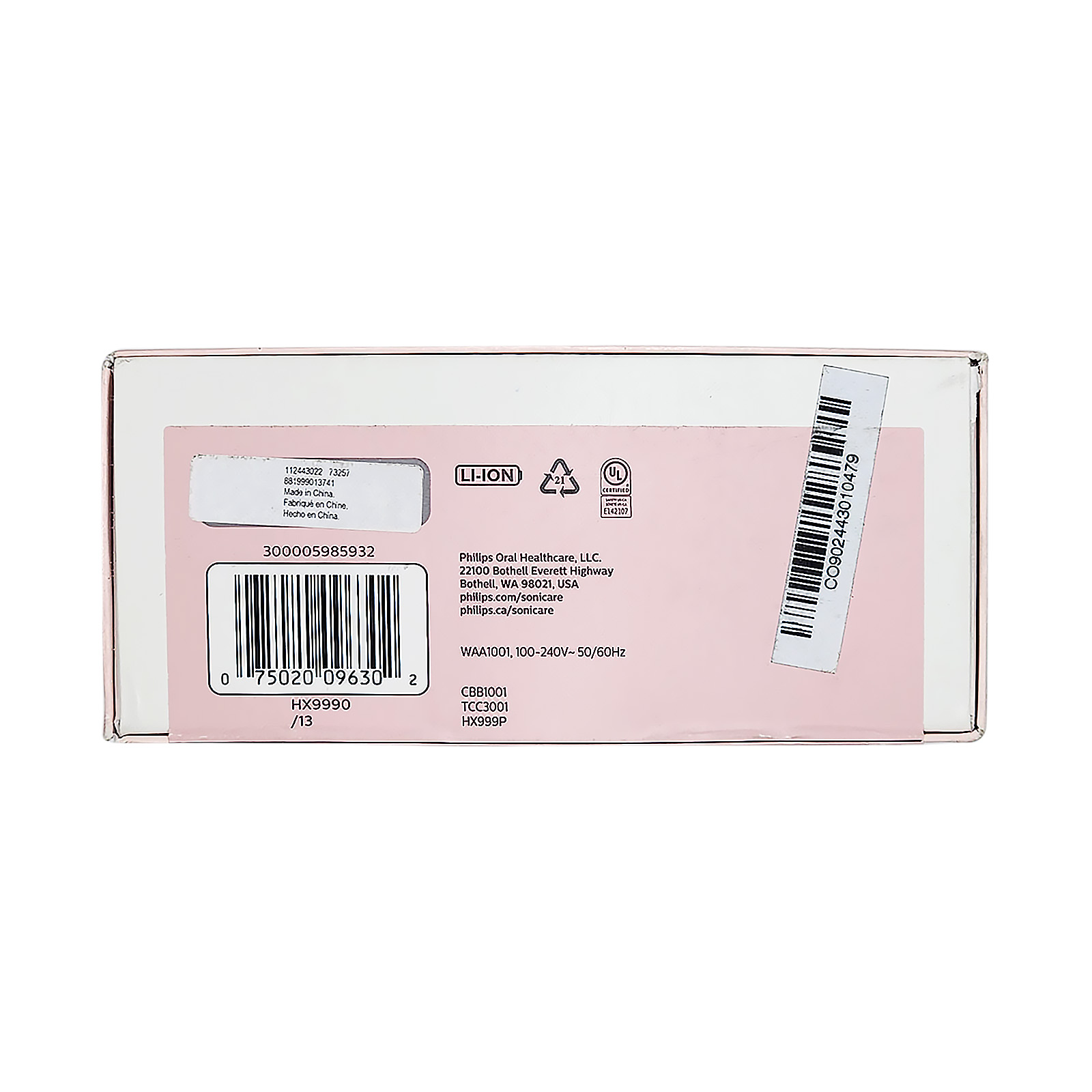 Philips Sonicare Prestige 9900 Cordless Electric Toothbrush - Pink