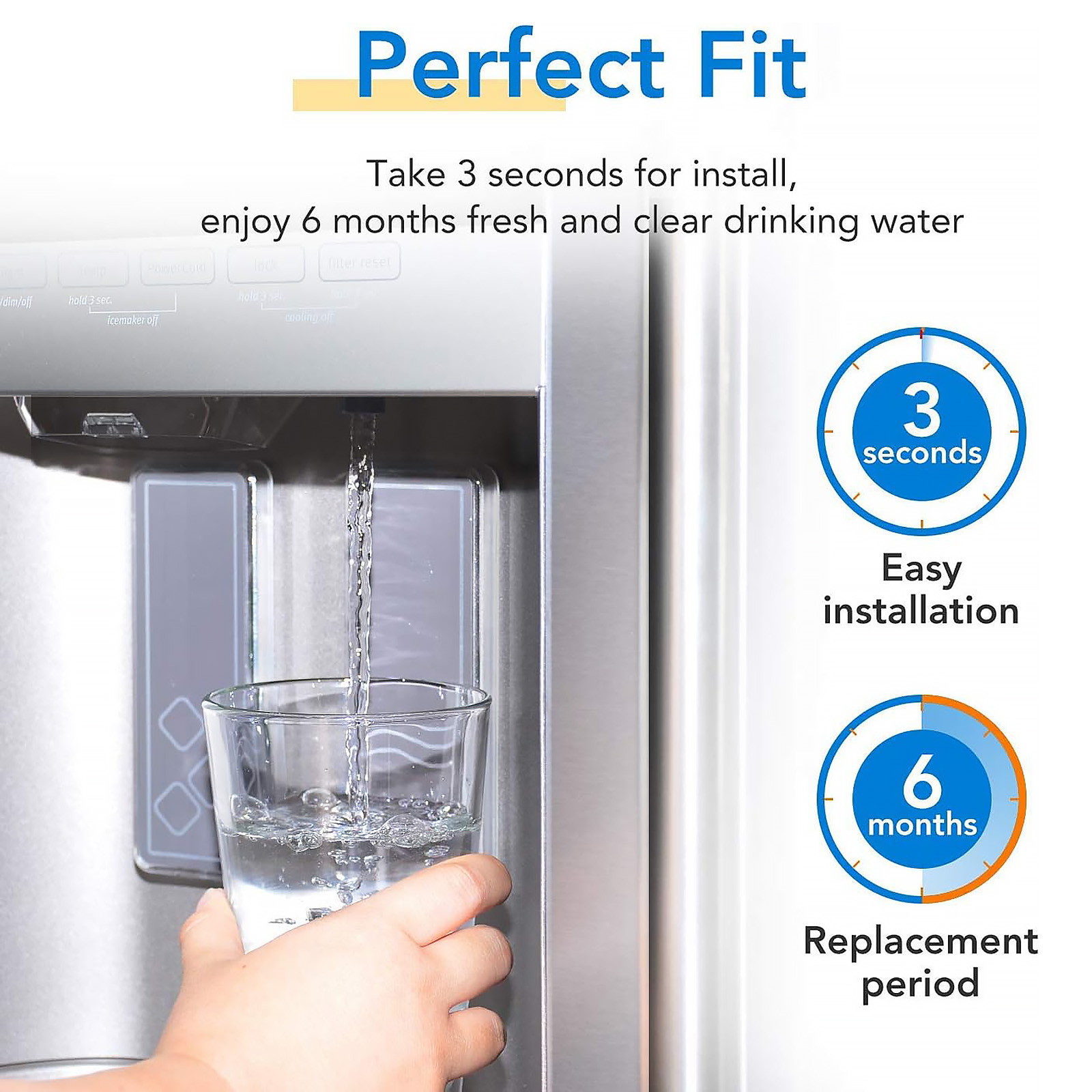 Samsung Refrigerator Water Filter Compatible Smasung DA29-00003G, HAFCU1，DA29-00003A Refrigerators (Choose Pack)