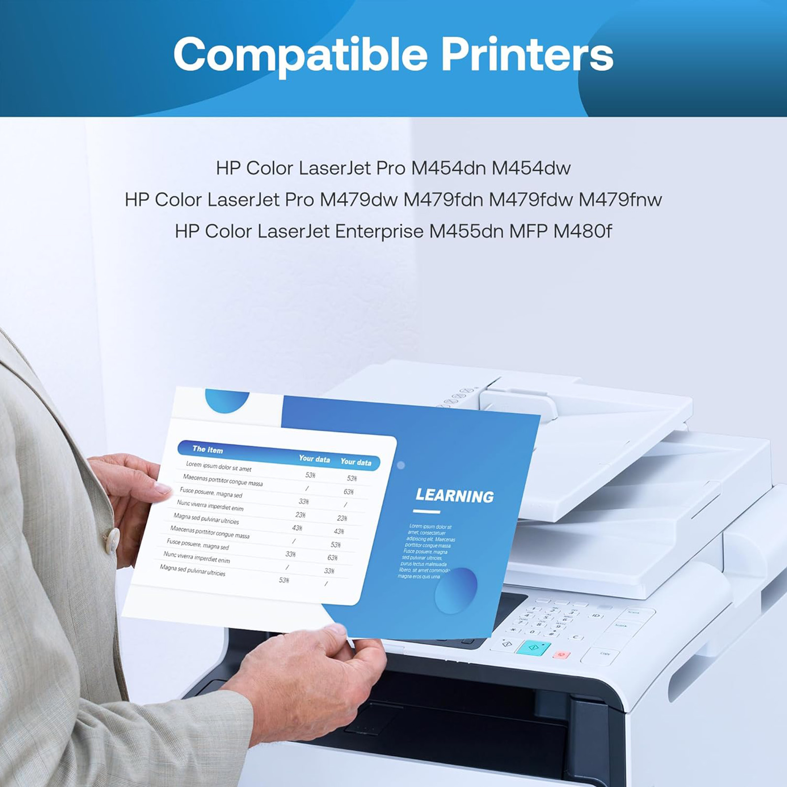 Kogain 414A Toner Cartridges (with Chip) Compatible for HP 414A丨W2020A 414X Work with HP Color Laserjet Pro M479fdn M479fdw M479fnw M454dn M454dw M479dw (BCMY, 4 Pack)